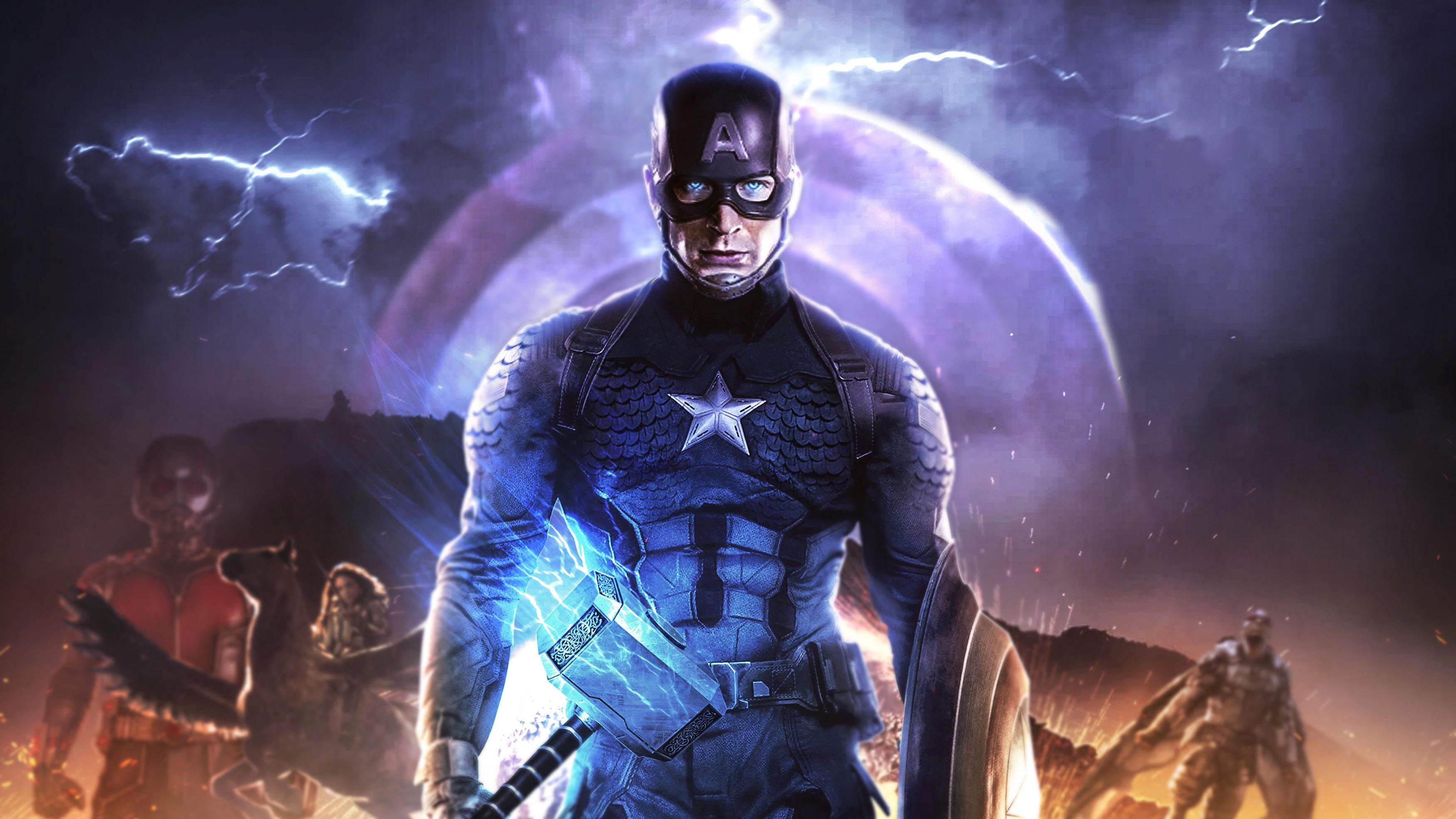 Avengers Endgame Captain America Poster Art Wallpapers