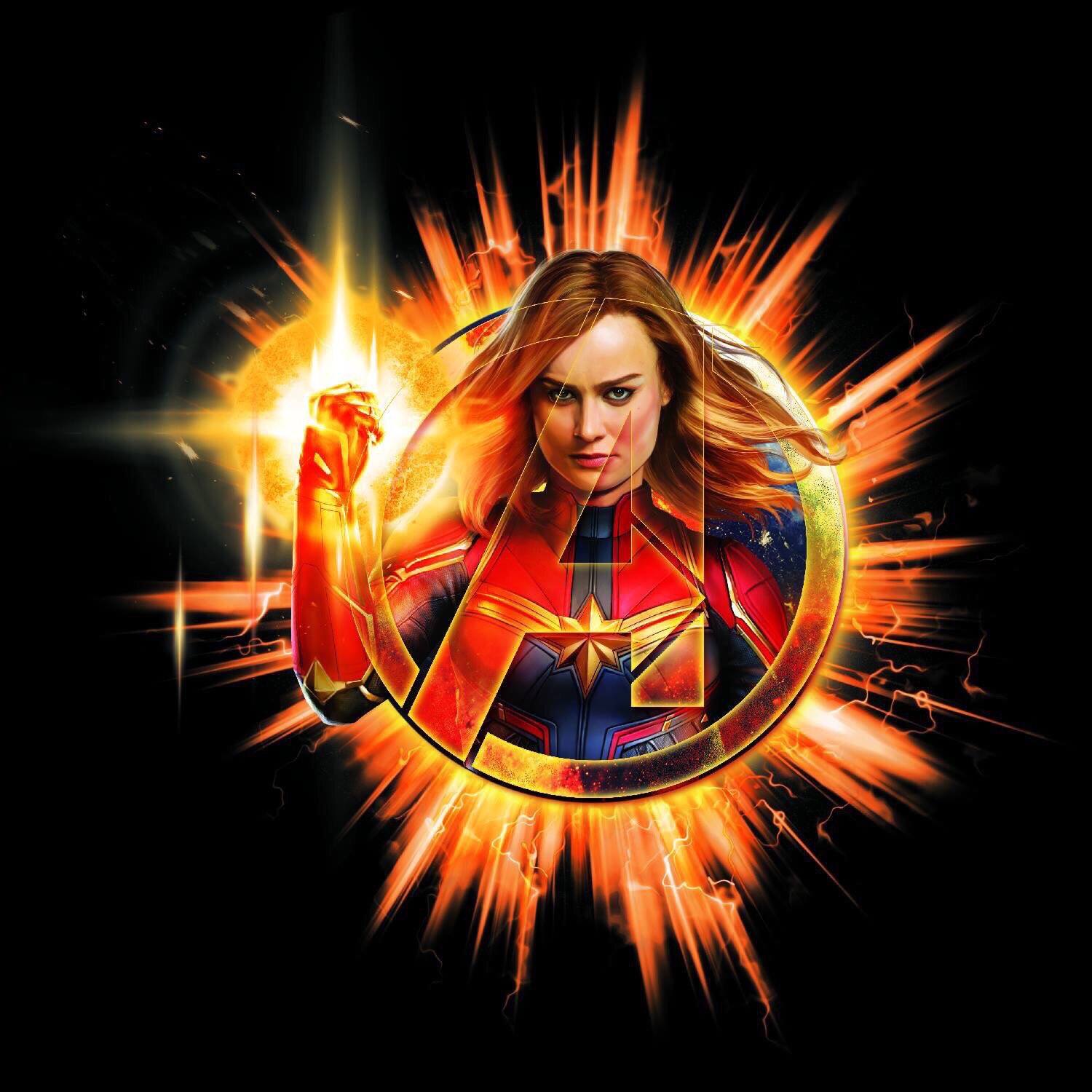 Avengers Endgame Captain Marvel Poster Art Wallpapers