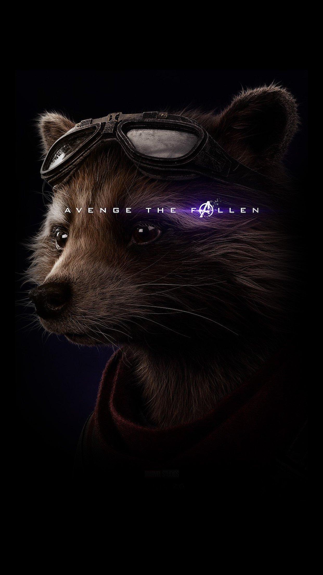 Avengers Endgame Rocket Raccoon Poster Art Wallpapers