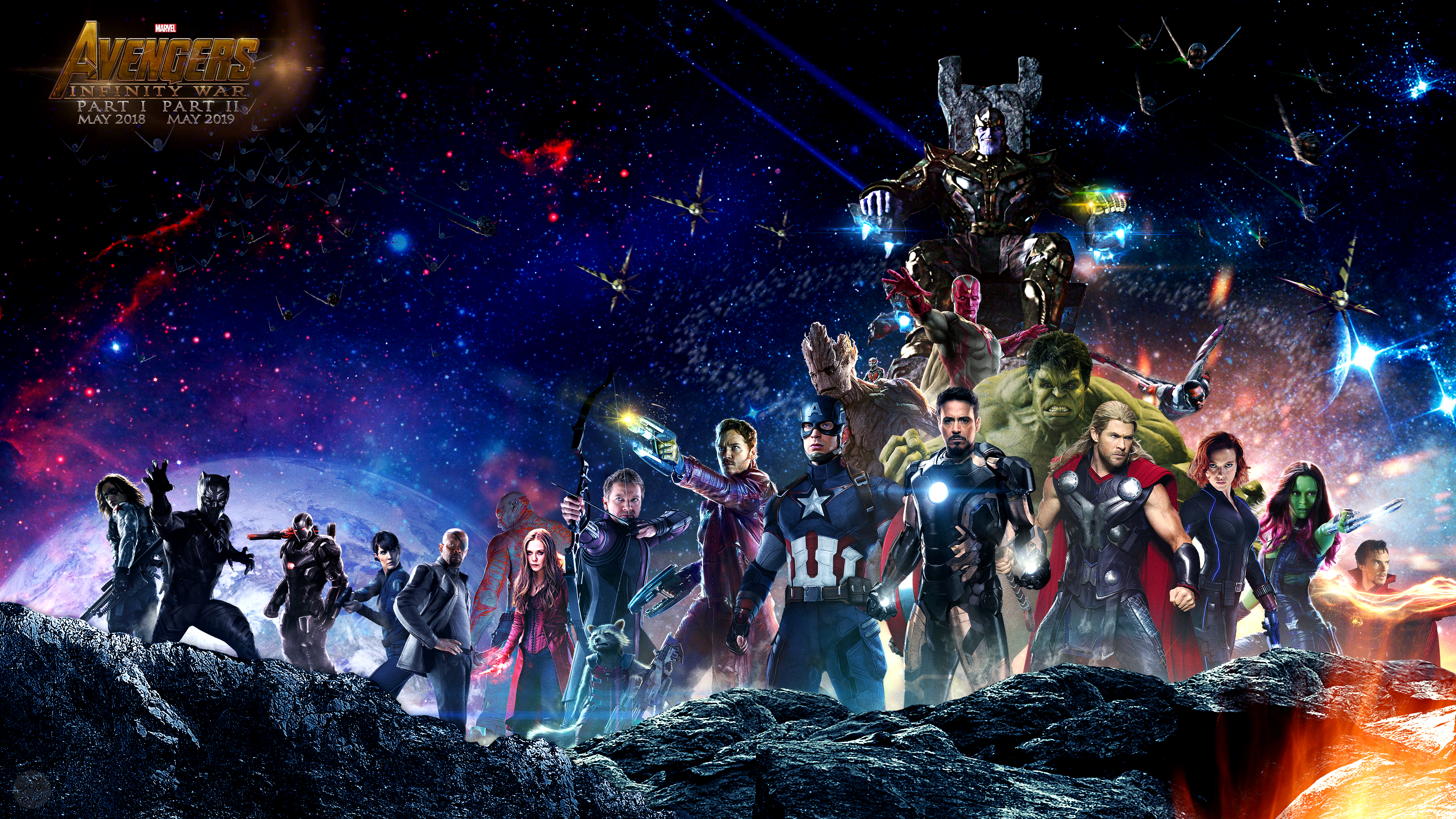 Avengers Infinity War 2018 All Characters Fan Poster Wallpapers