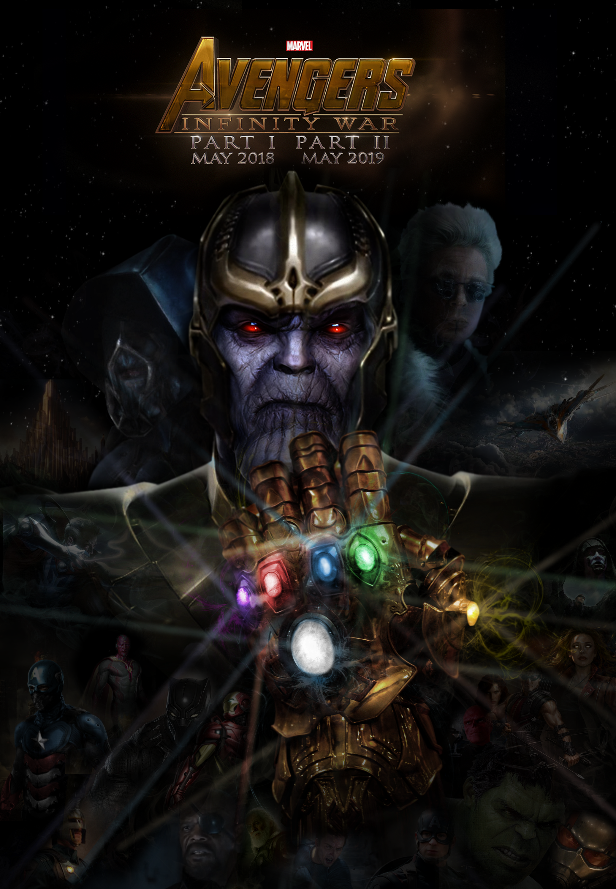 Avengers Infinity War 2018 All Characters Fan Poster Wallpapers