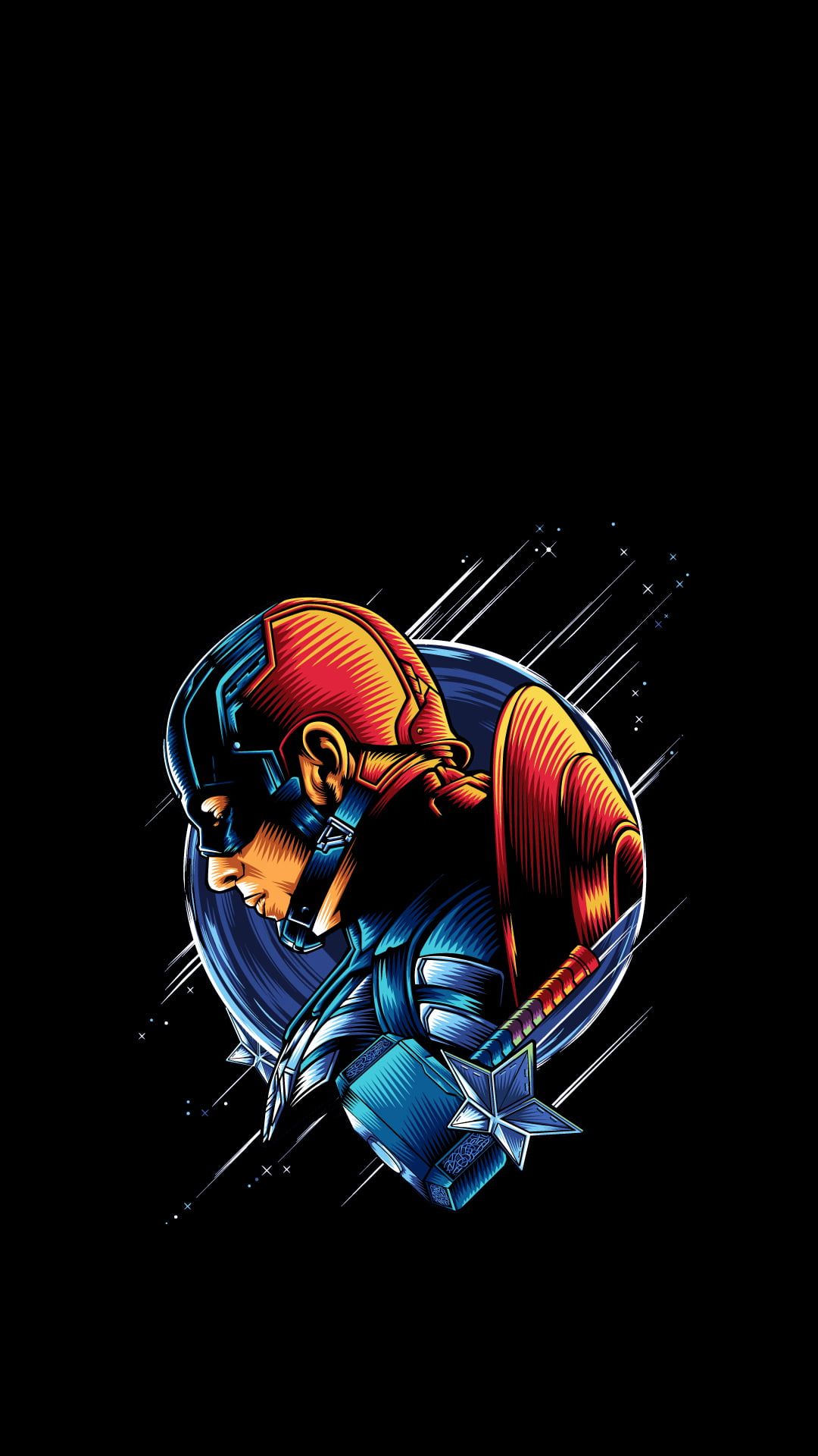 Avengers Infinity War 80S Neon Style Art Wallpapers