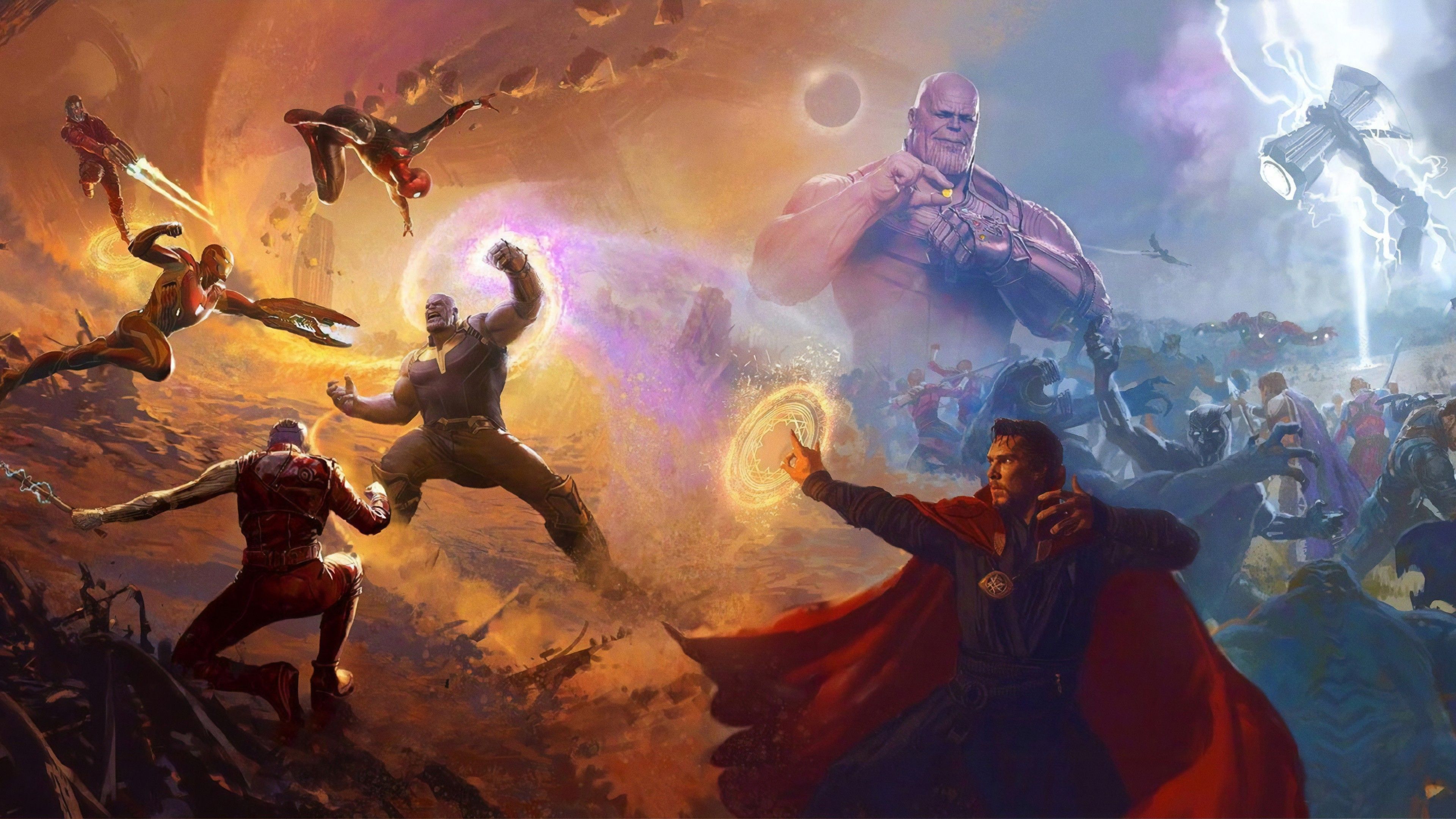 Avengers Infinity War Team Digital Art Wallpapers