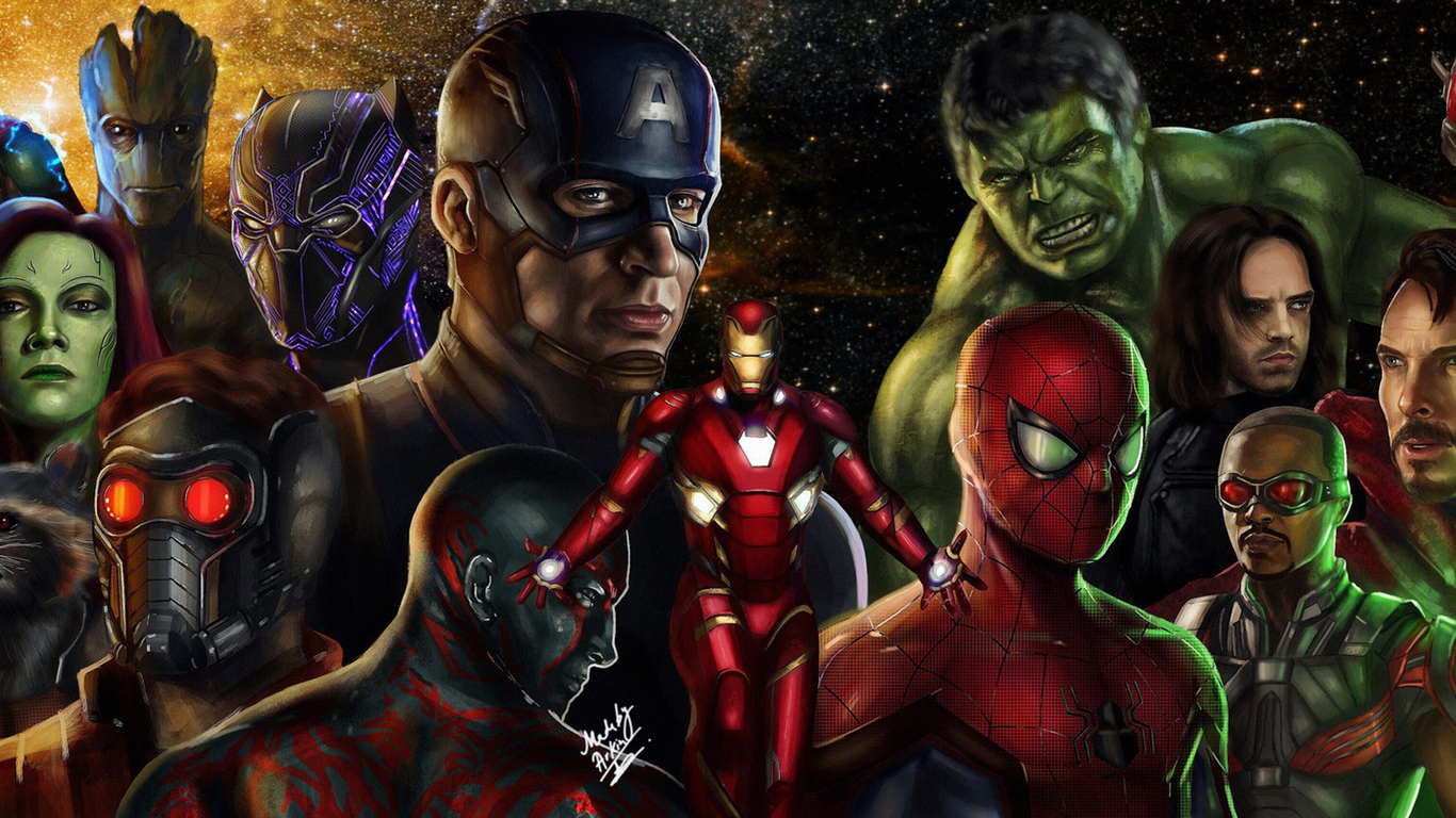 Avengers Infinity War Team Digital Art Wallpapers