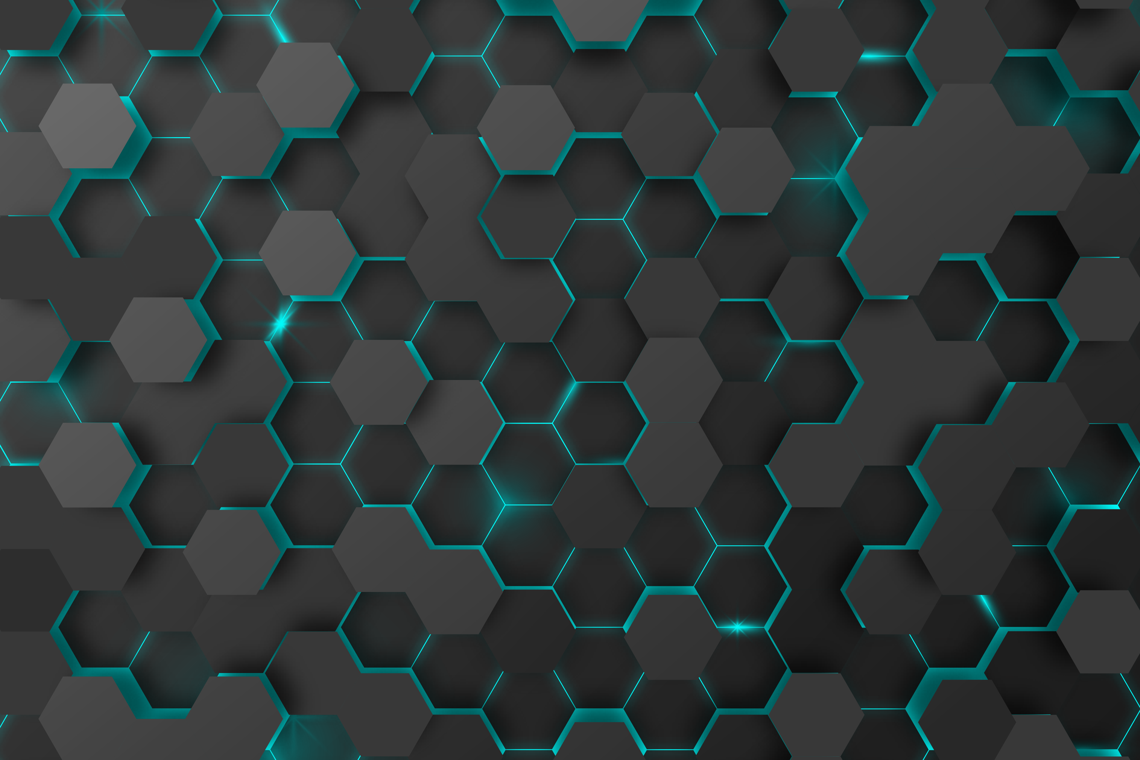 Azure Hexagon Wallpapers