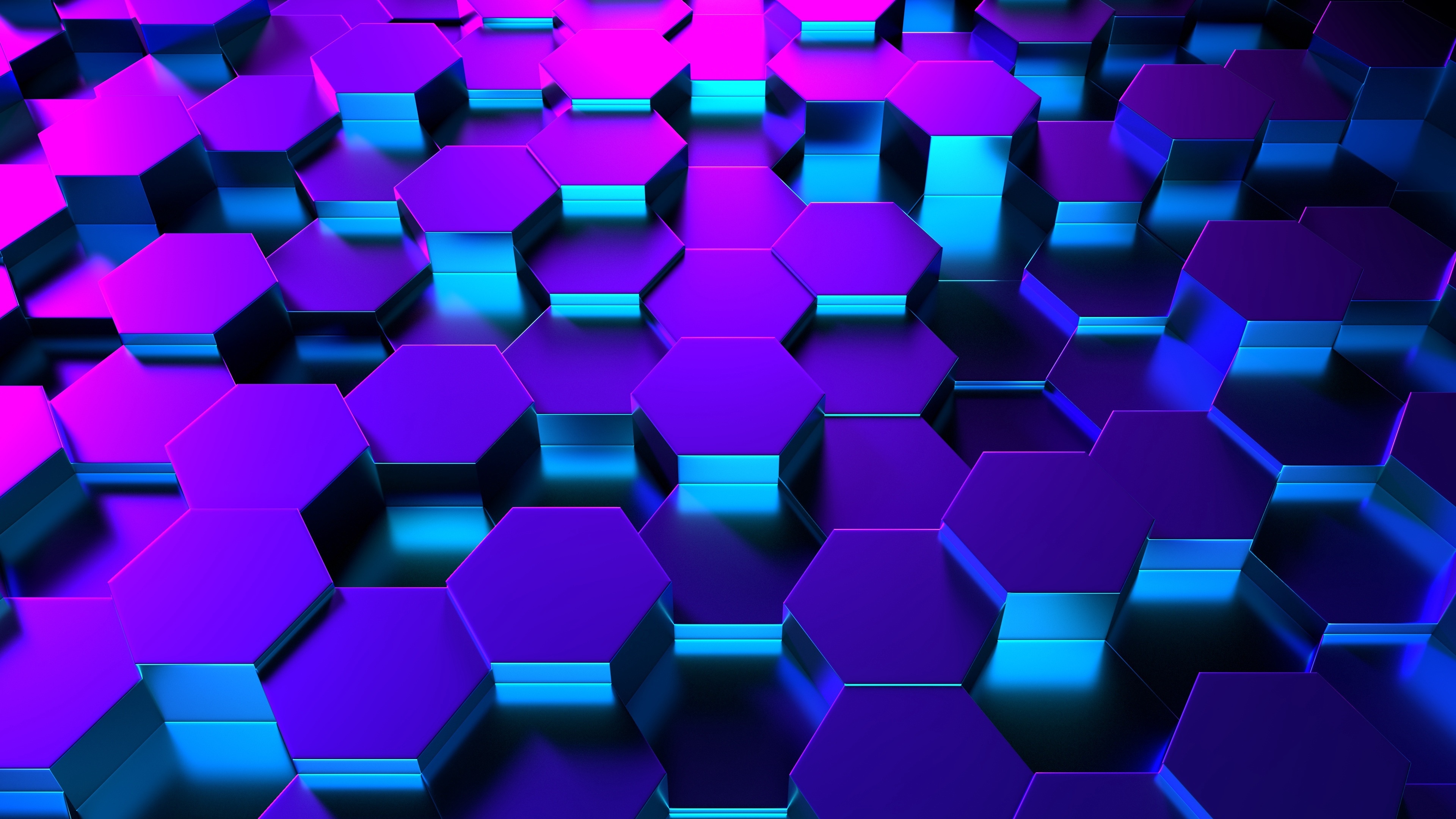 Azure Hexagon Wallpapers