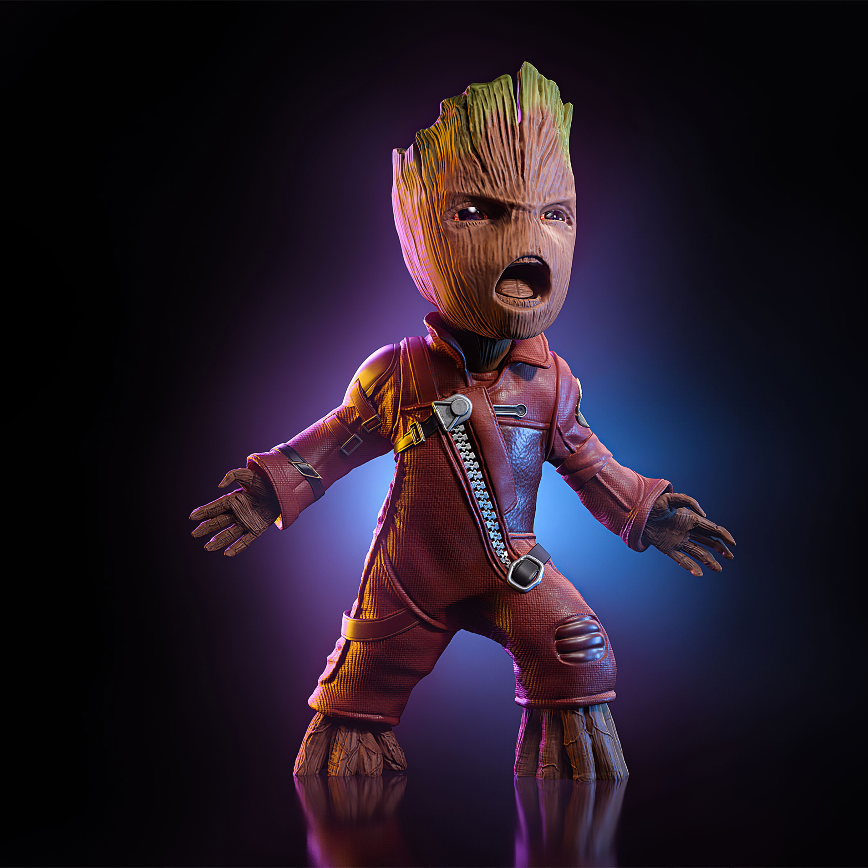 Baby Groot Desktop Background