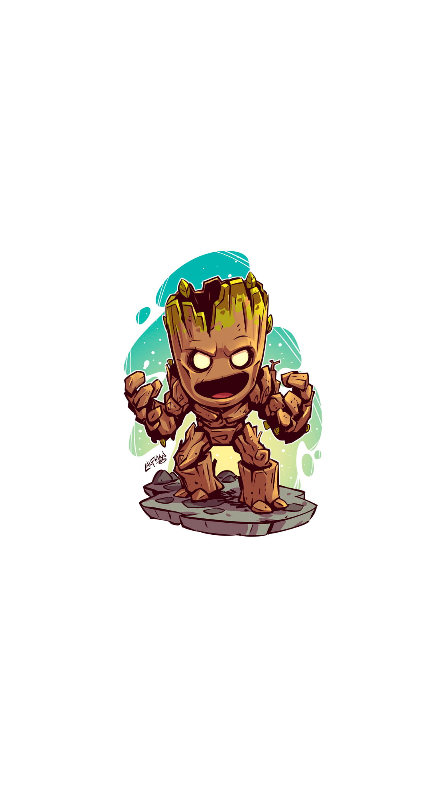 Baby Groot Minimalist Wallpapers