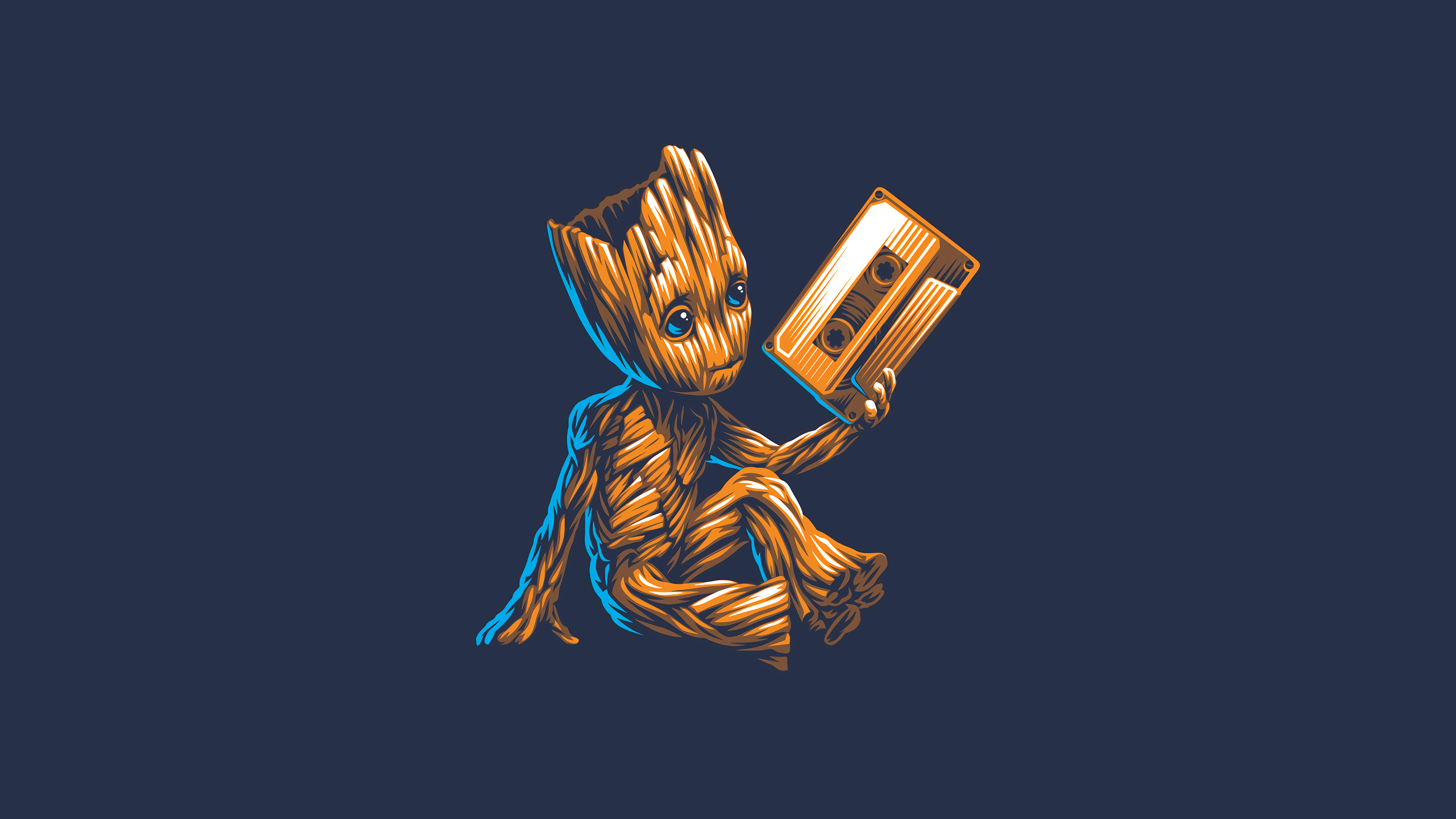 Baby Groot Minimalist Wallpapers