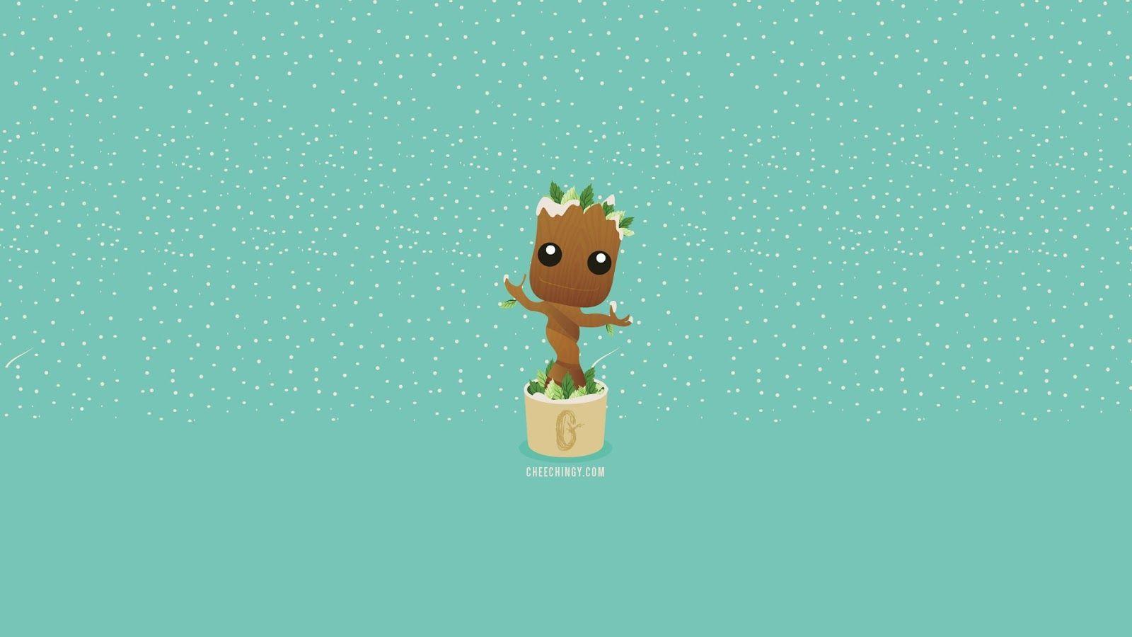 Baby Groot Minimalist Wallpapers