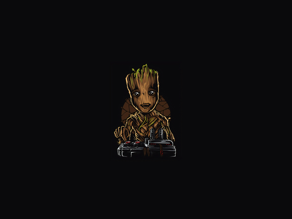 Baby Groot Minimalist Wallpapers