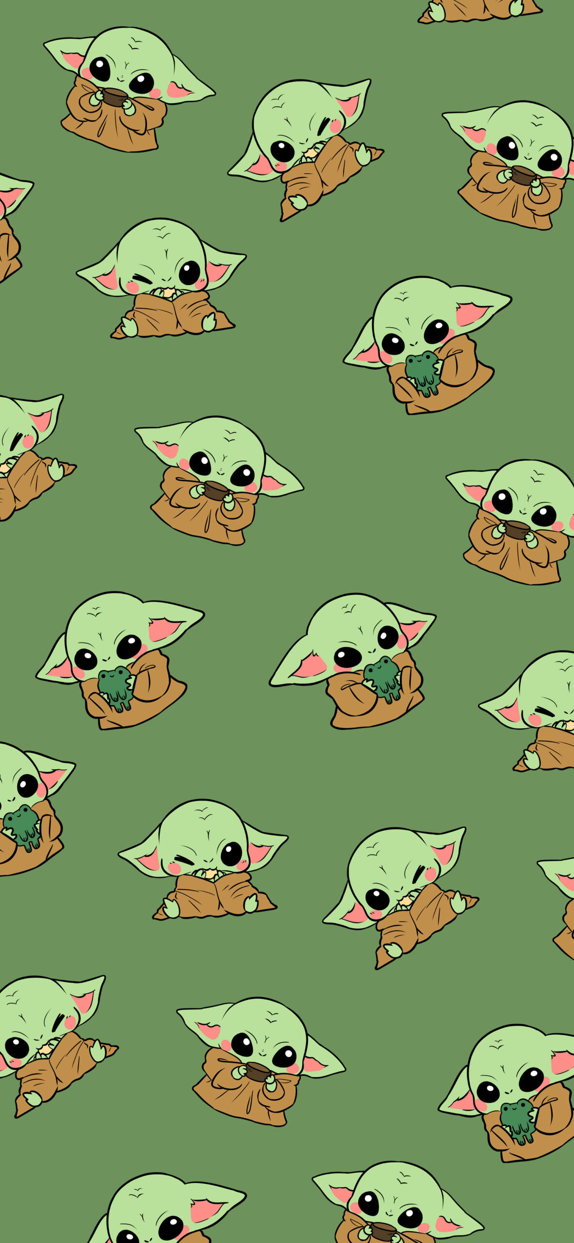 Baby Yoda Cartoon Cute Wallpapers