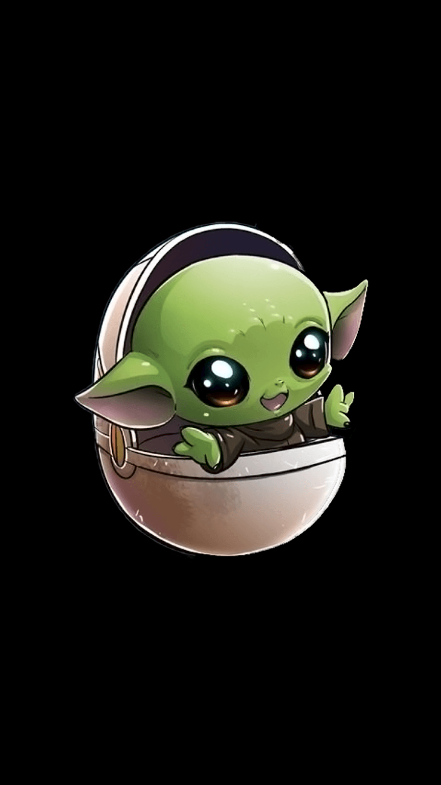 Baby Yoda Cartoon Cute Wallpapers