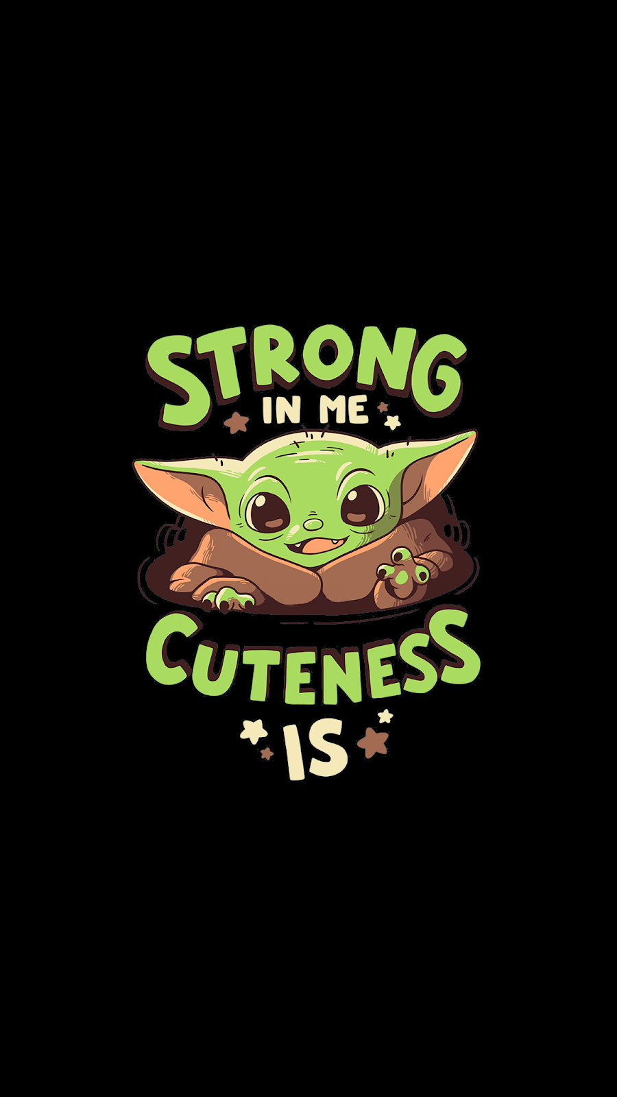 Baby Yoda Cartoon Cute Wallpapers