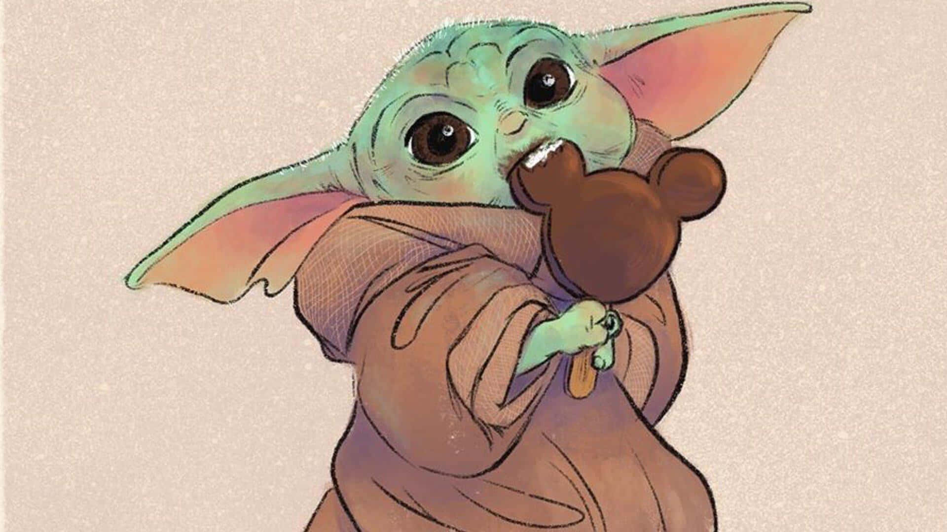 Baby Yoda Cartoon Cute Wallpapers