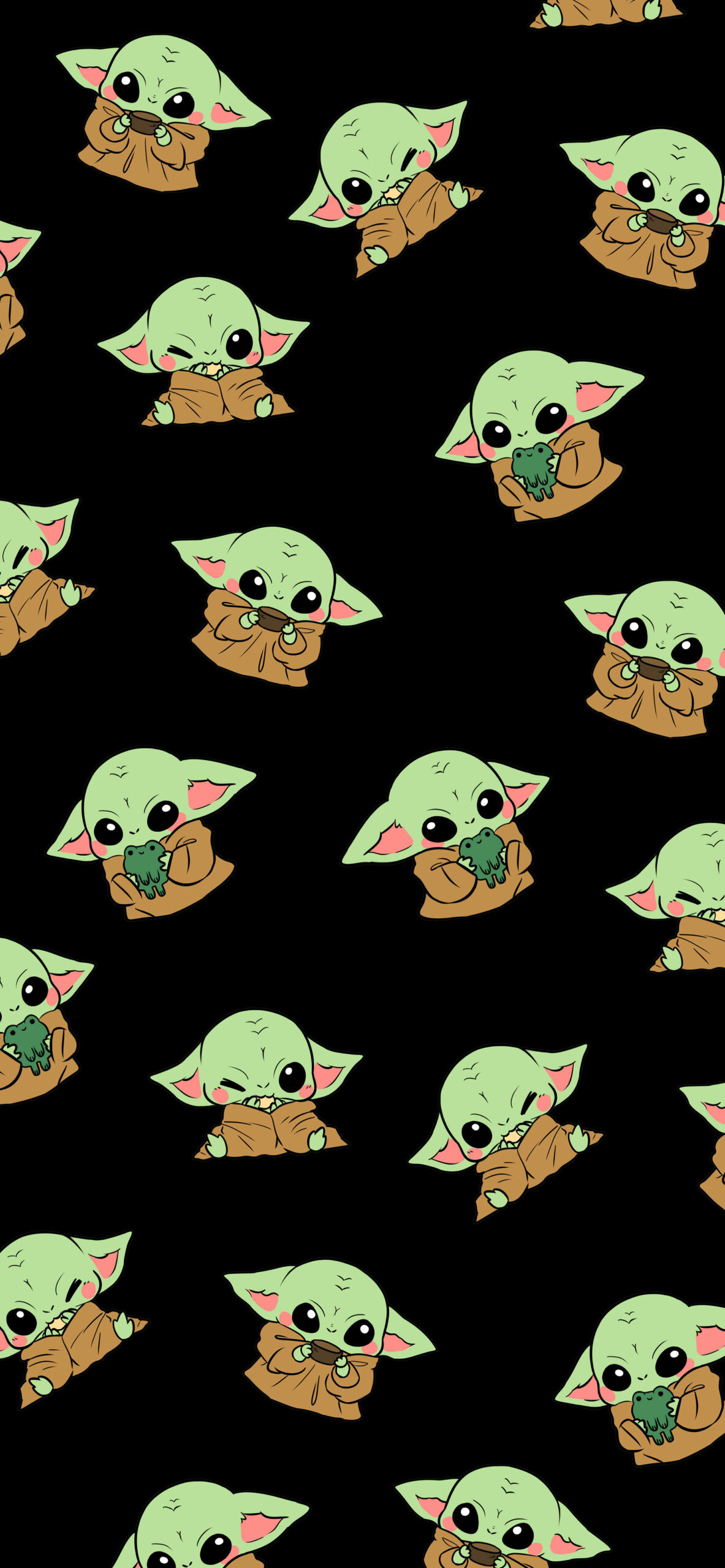 Baby Yoda Cartoon Cute Wallpapers