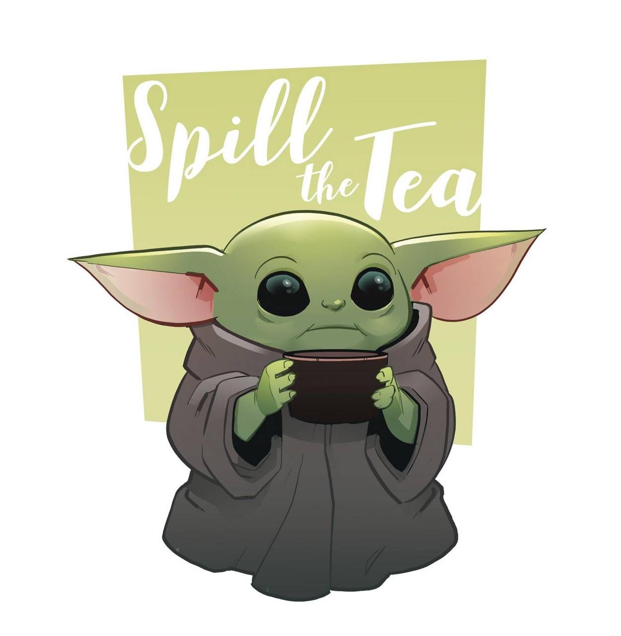 Baby Yoda Cartoon Cute Wallpapers