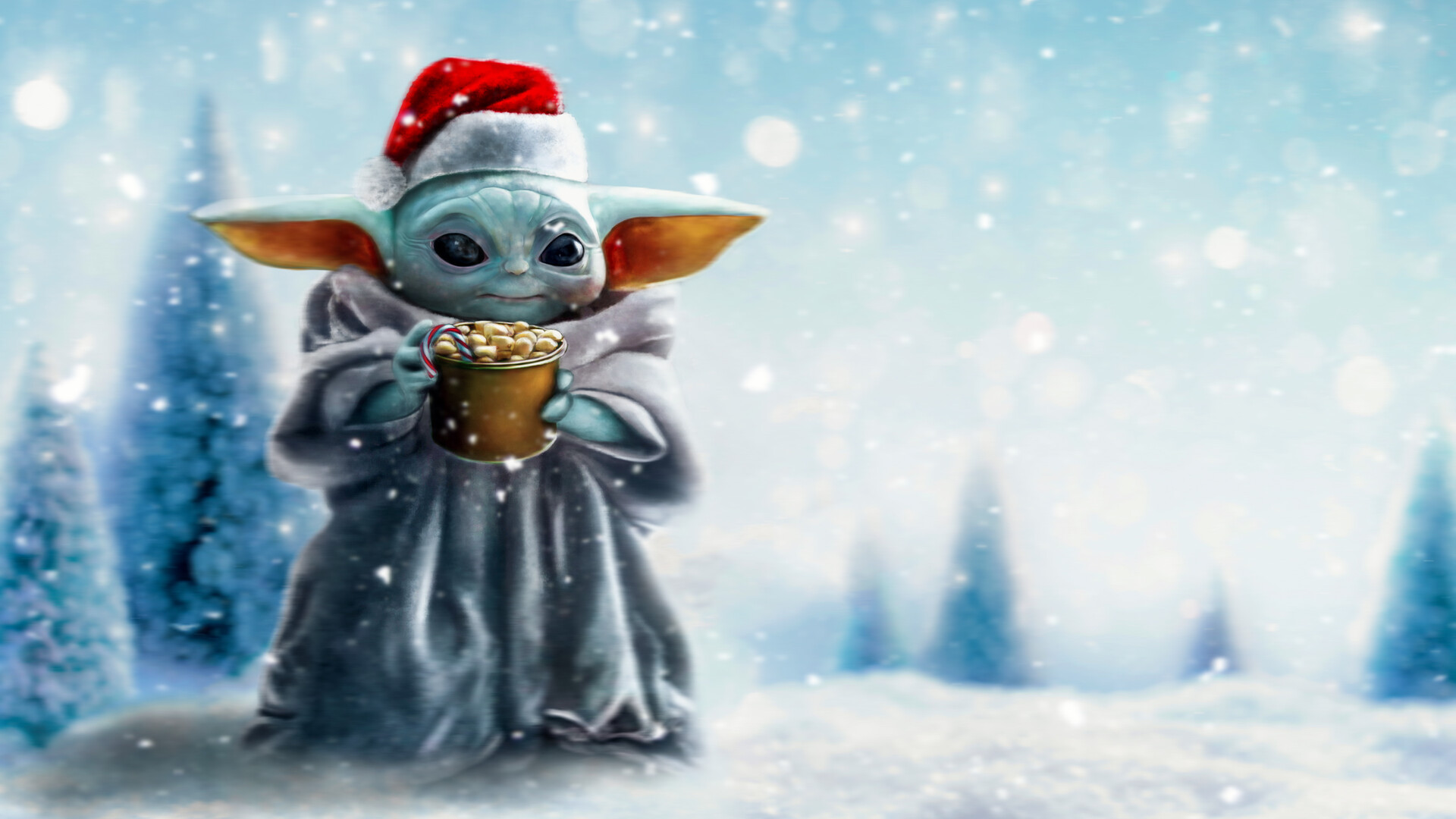 Baby Yoda Christmas Wallpapers