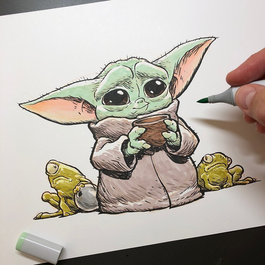 Baby Yoda Fanart 2019 Wallpapers