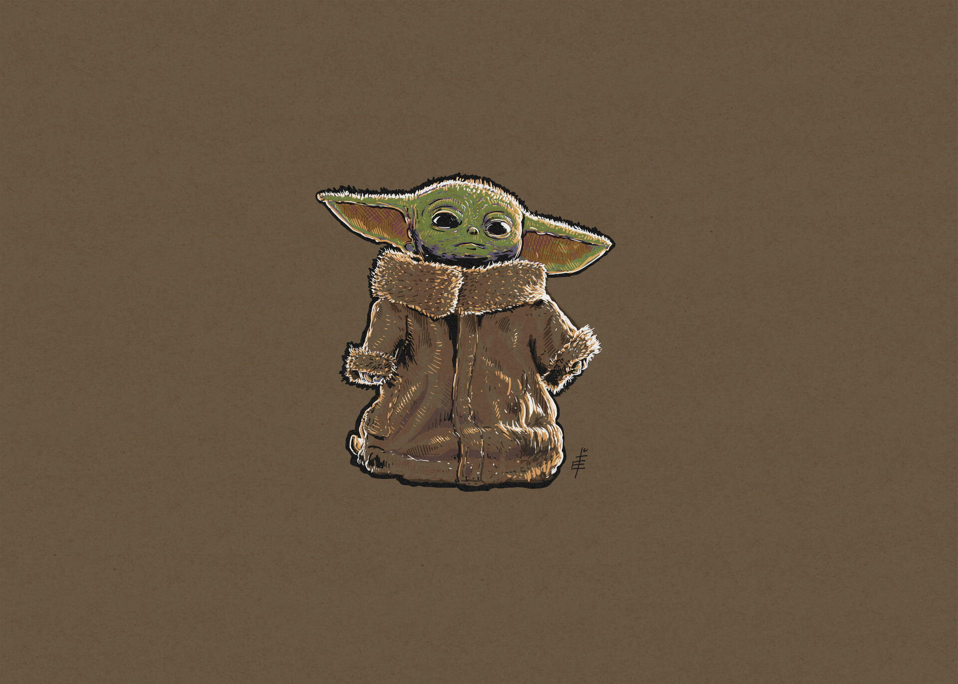 Baby Yoda Fanart 2019 Wallpapers