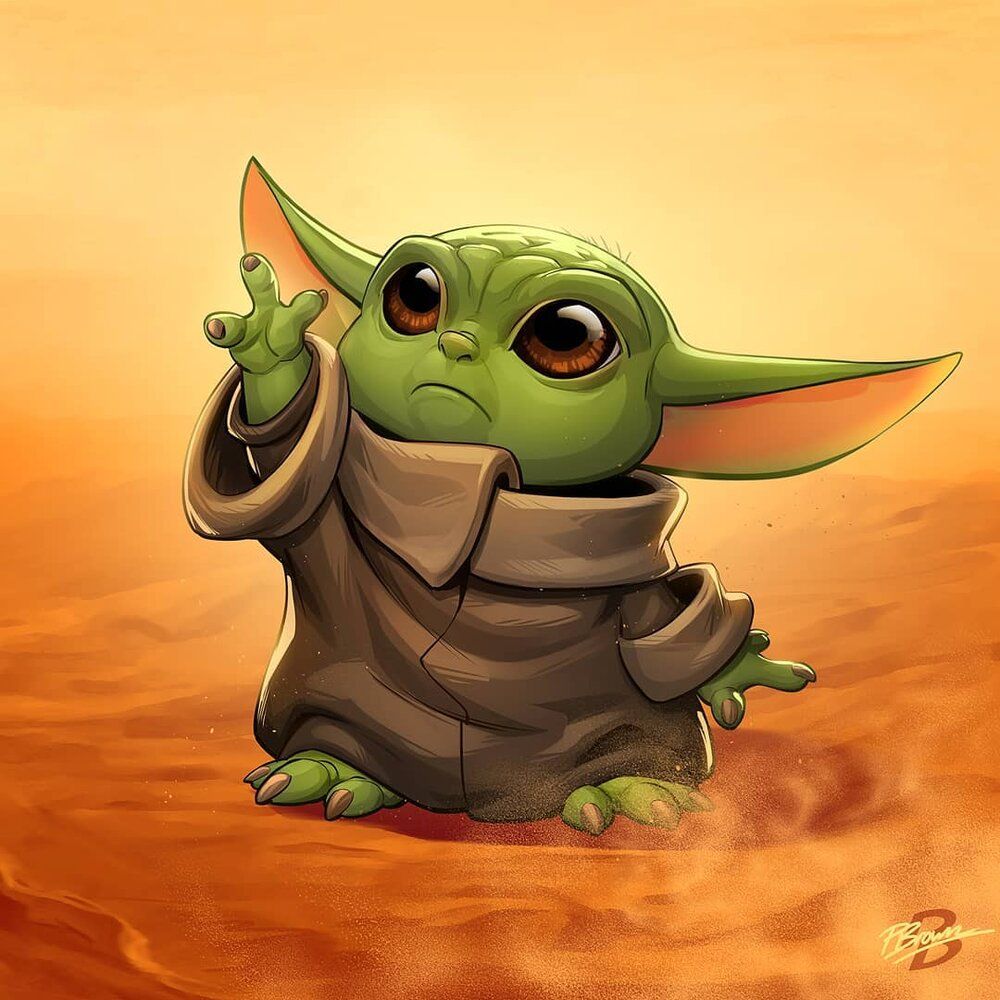 Baby Yoda Grogu Star Wars Art Wallpapers