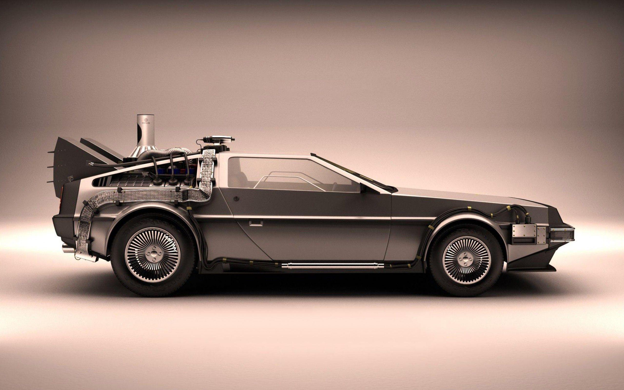 Back To The Future Delorean Car Illustration Wallpapers