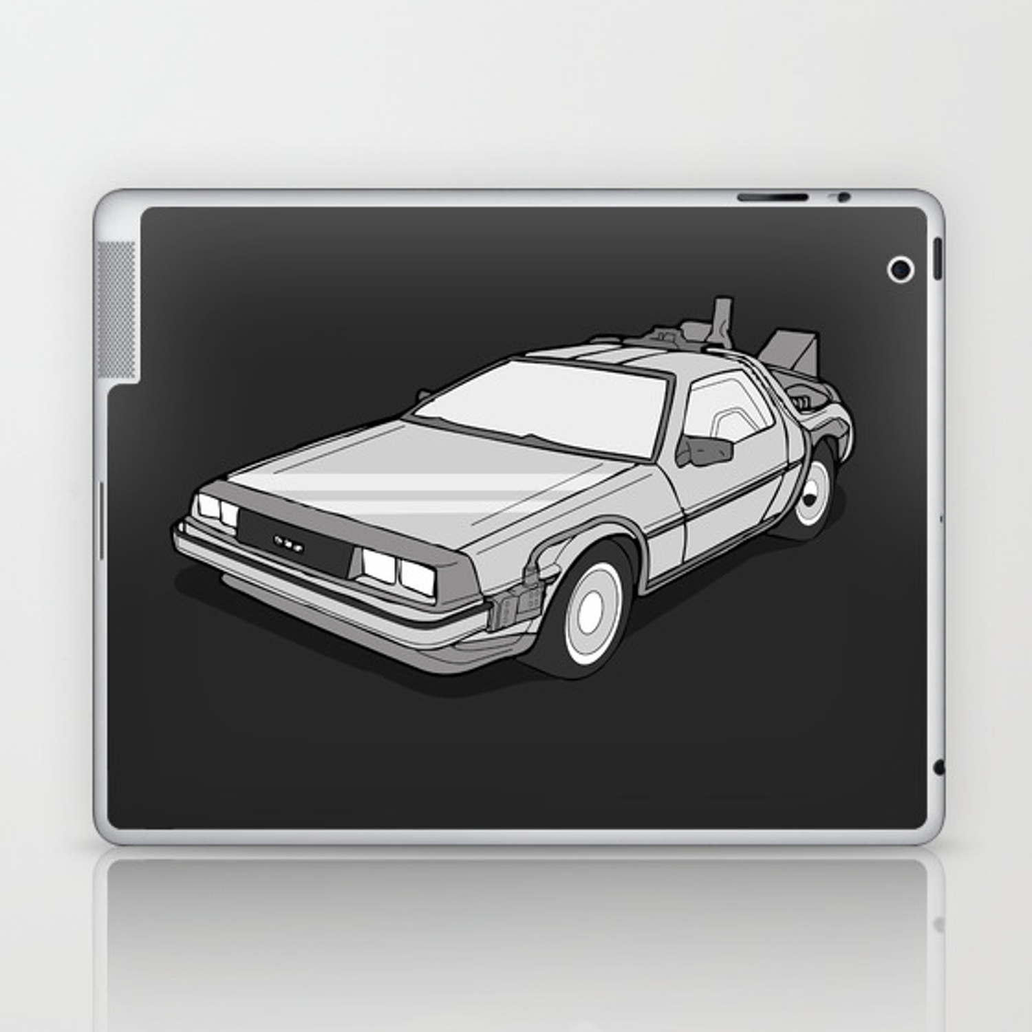 Back To The Future Delorean Car Illustration Wallpapers