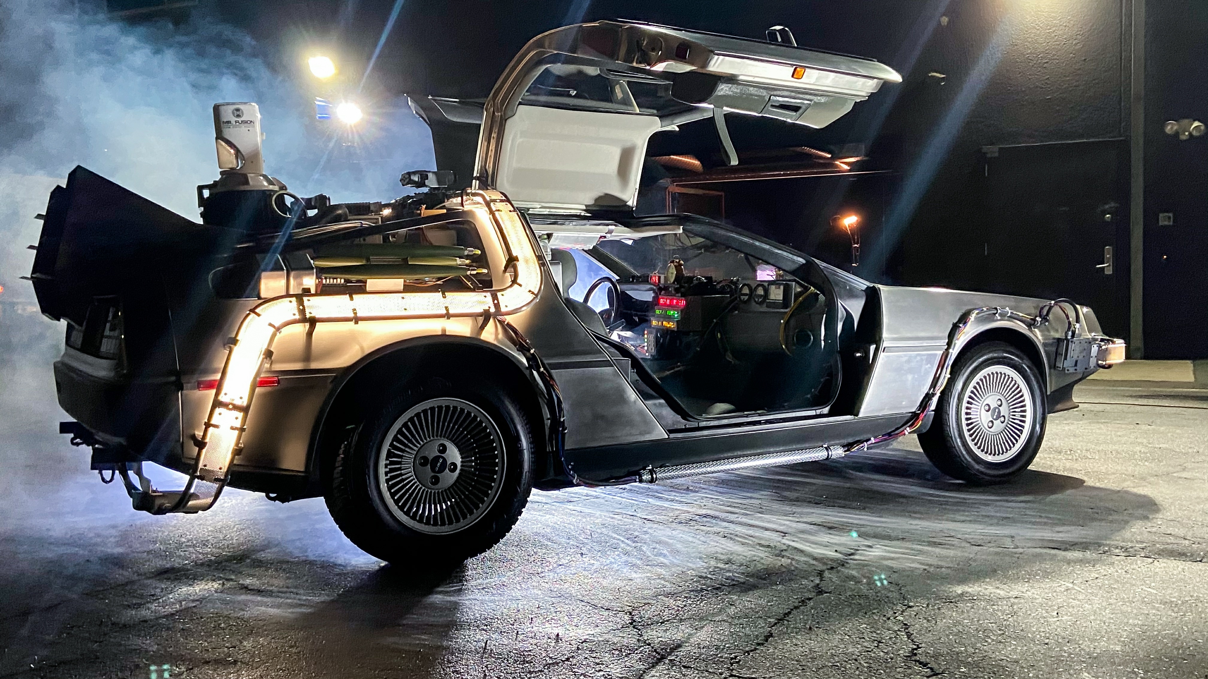 Back To The Future Delorean Car Illustration Wallpapers