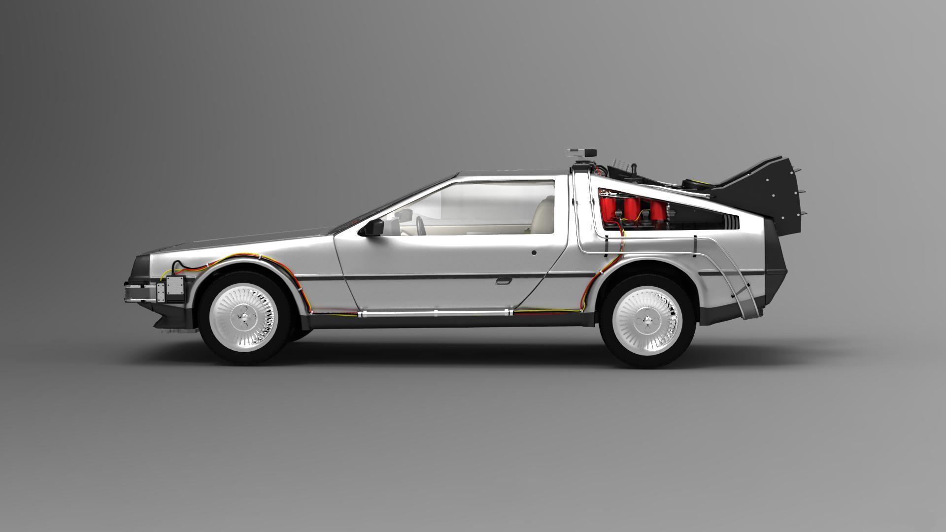 Back To The Future Delorean Car Illustration Wallpapers