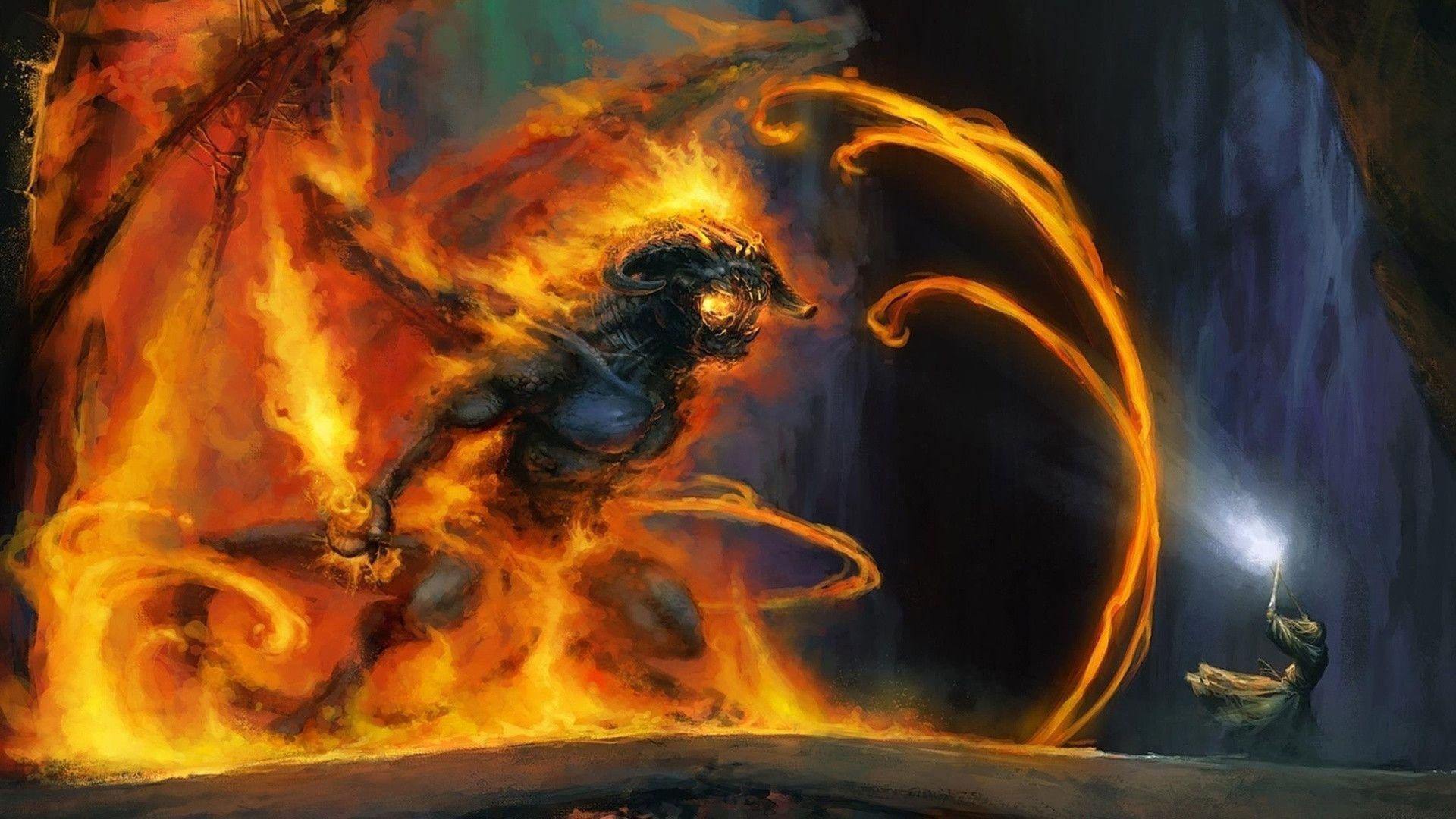 Balrog Vs Gandalf Lord Of The Rings
 Wallpapers