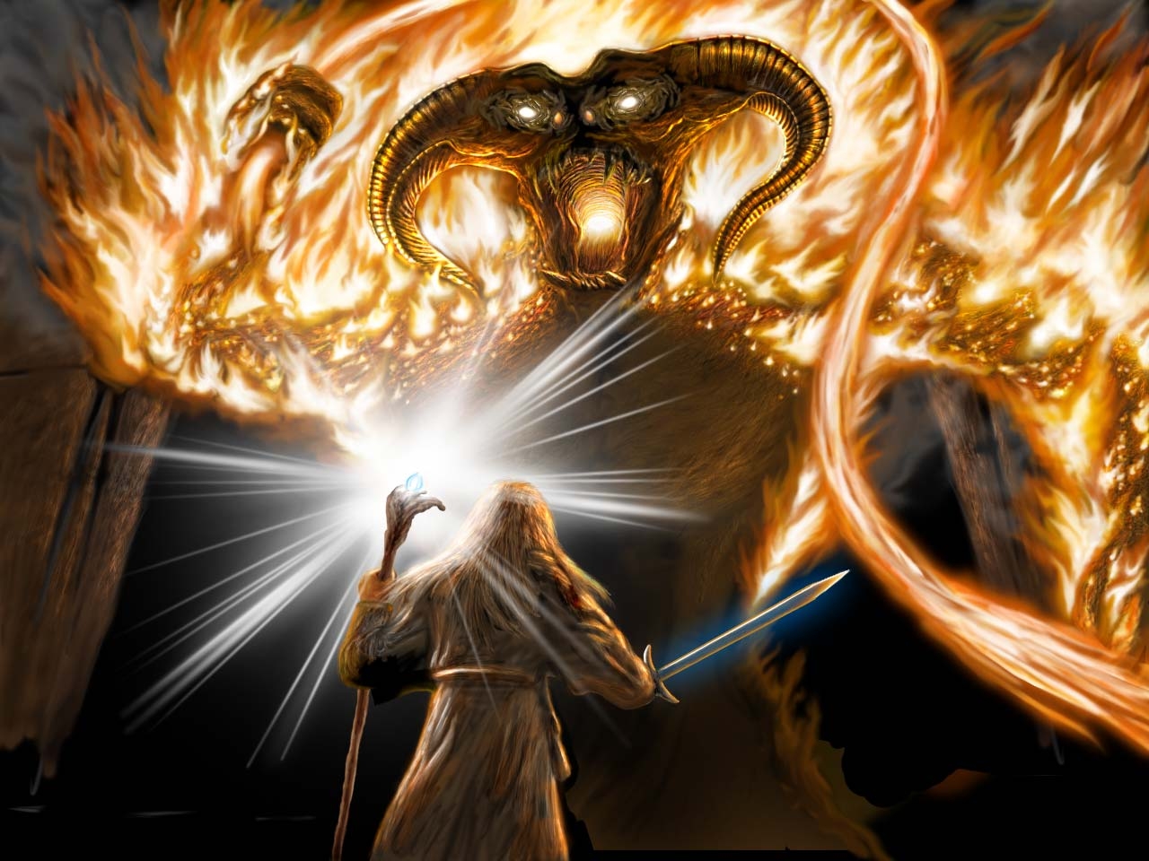 Balrog Vs Gandalf Lord Of The Rings
 Wallpapers