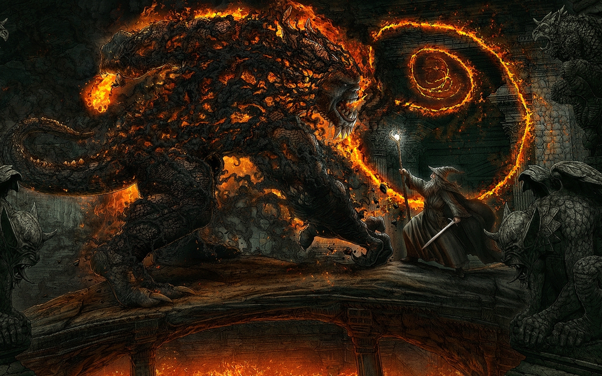 Balrog Vs Gandalf Lord Of The Rings
 Wallpapers