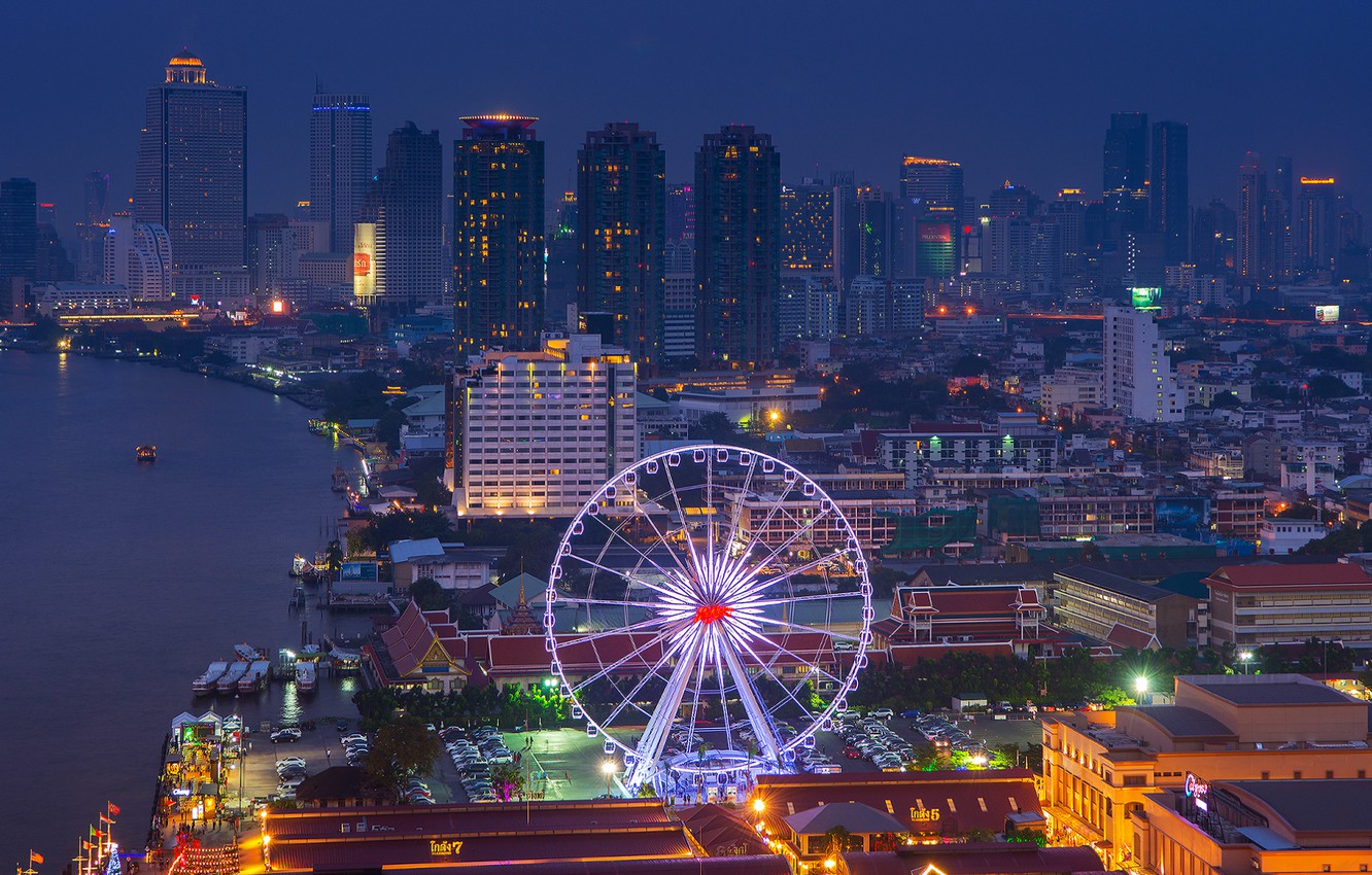 Bangkok Skyscraper In Night Wallpapers