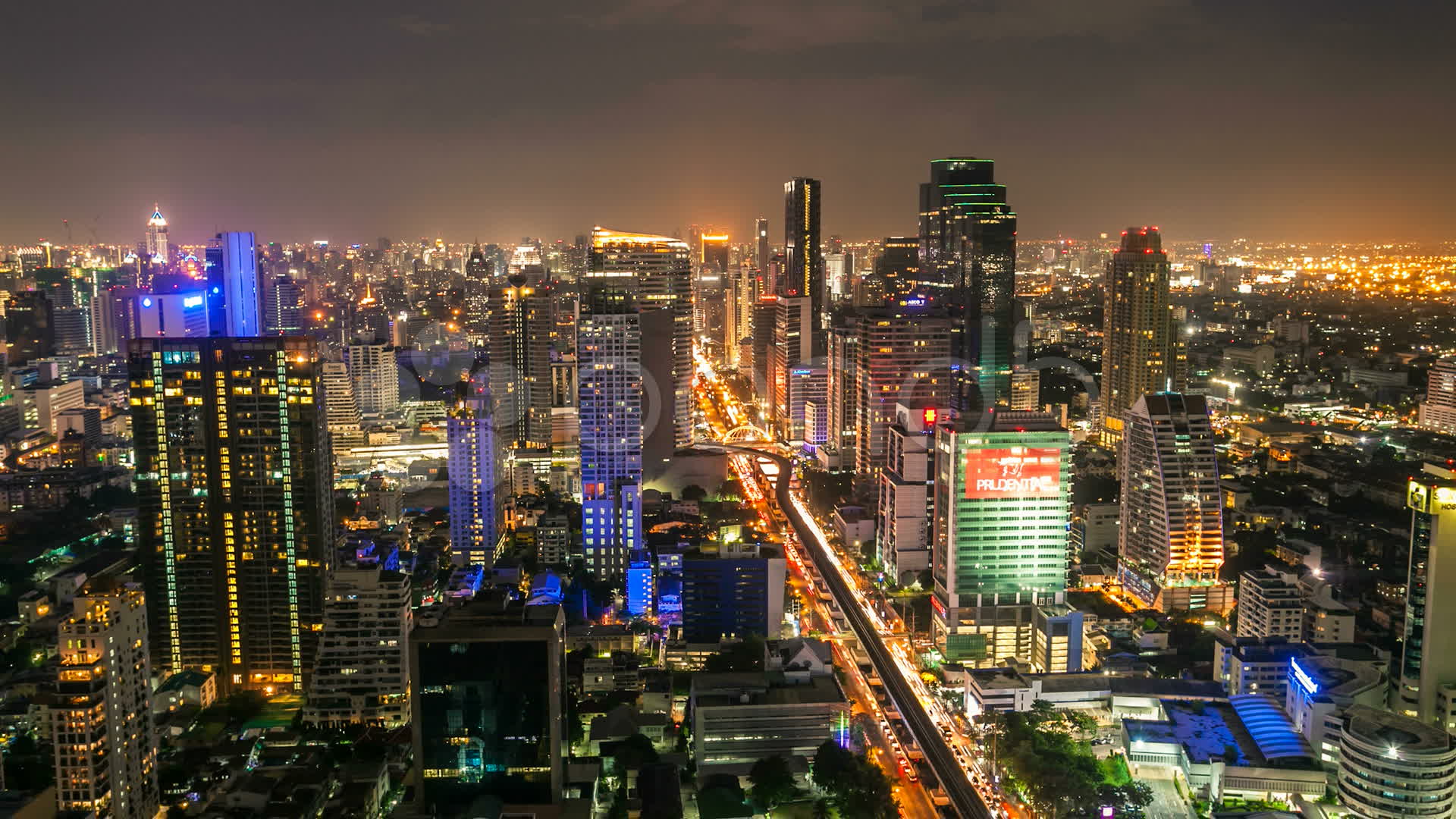 Bangkok Skyscraper In Night Wallpapers