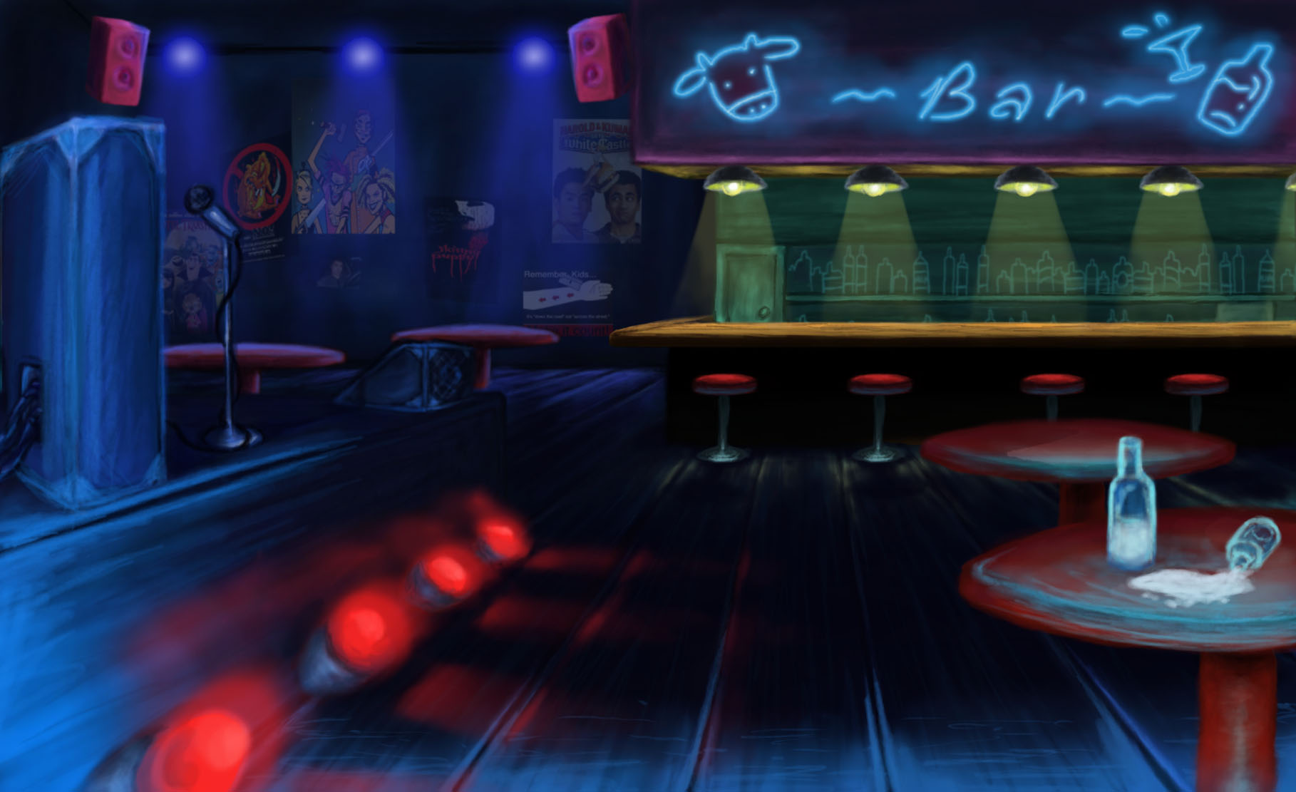 Bar Scene Background