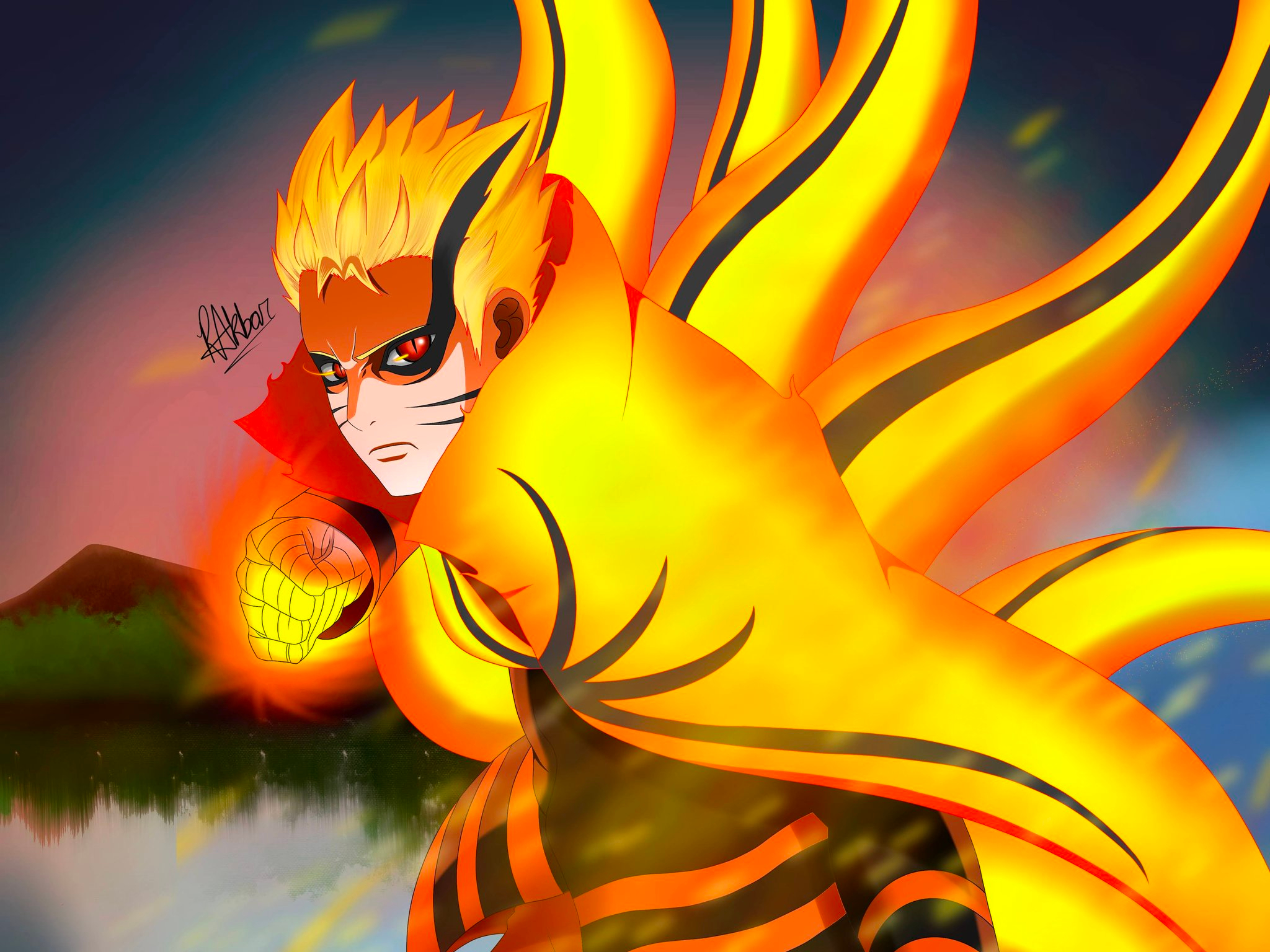 Baryon Mode Art Naruto 2021 Wallpapers