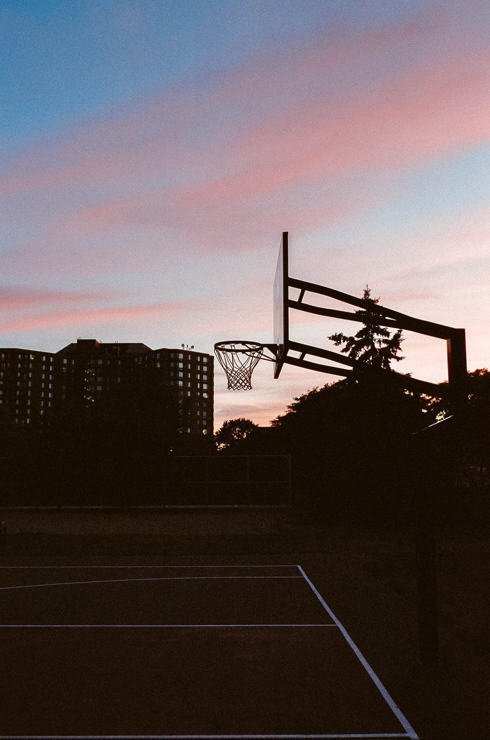 Basketball Court Sunset Wallpapers