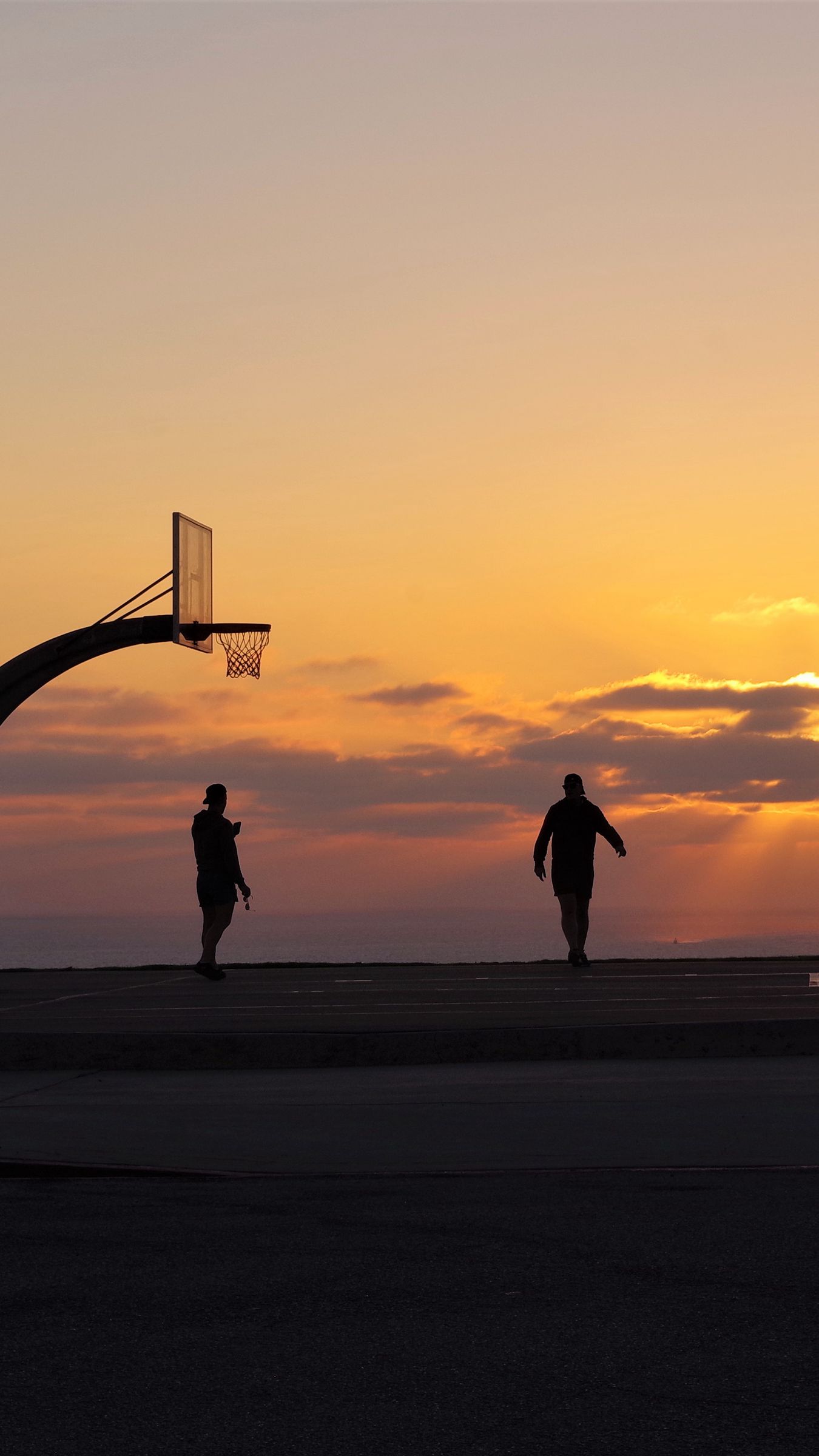 Basketball Court Sunset Wallpapers