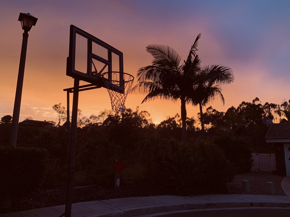 Basketball Court Sunset Wallpapers