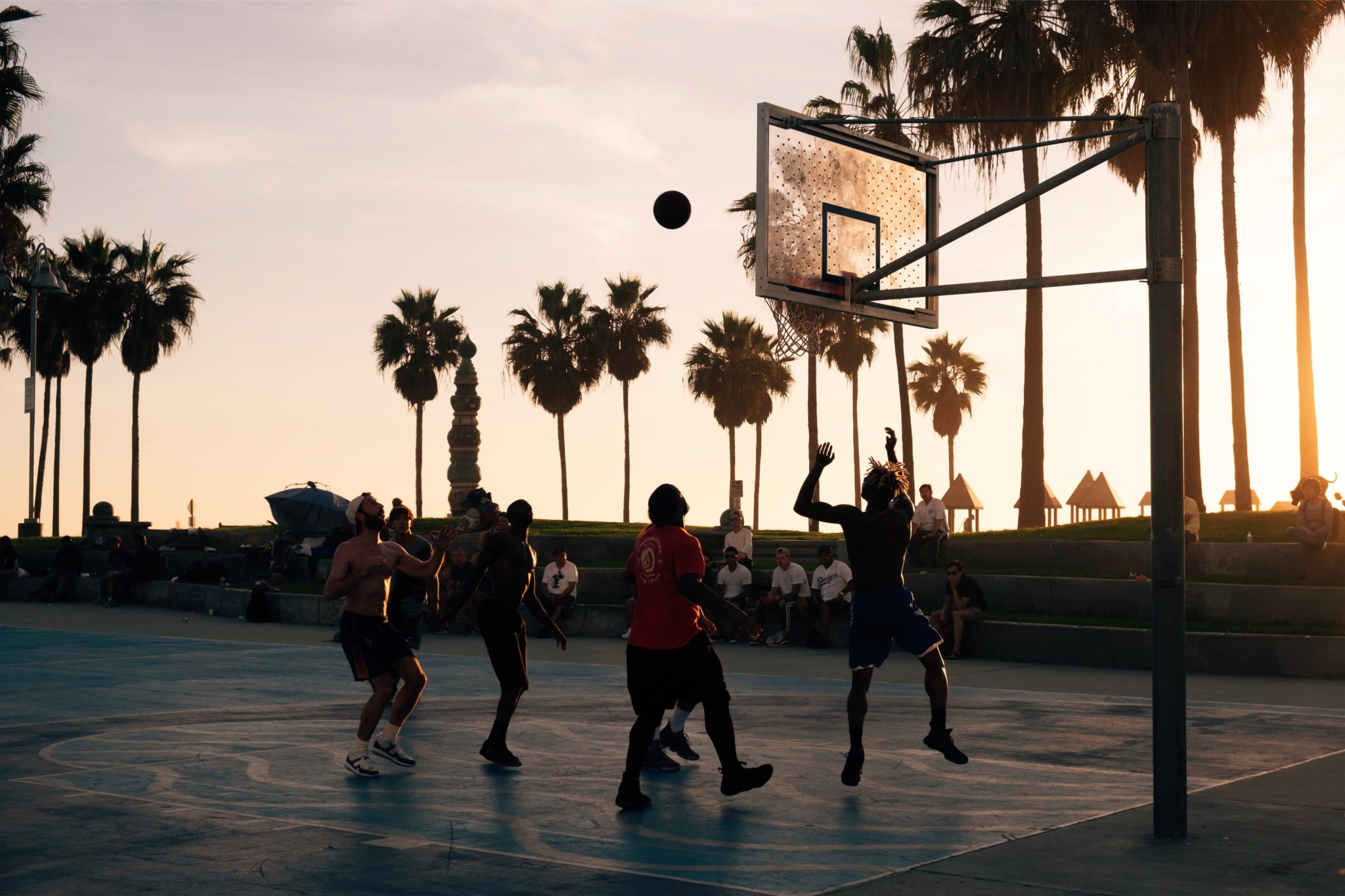 Basketball Court Sunset Wallpapers