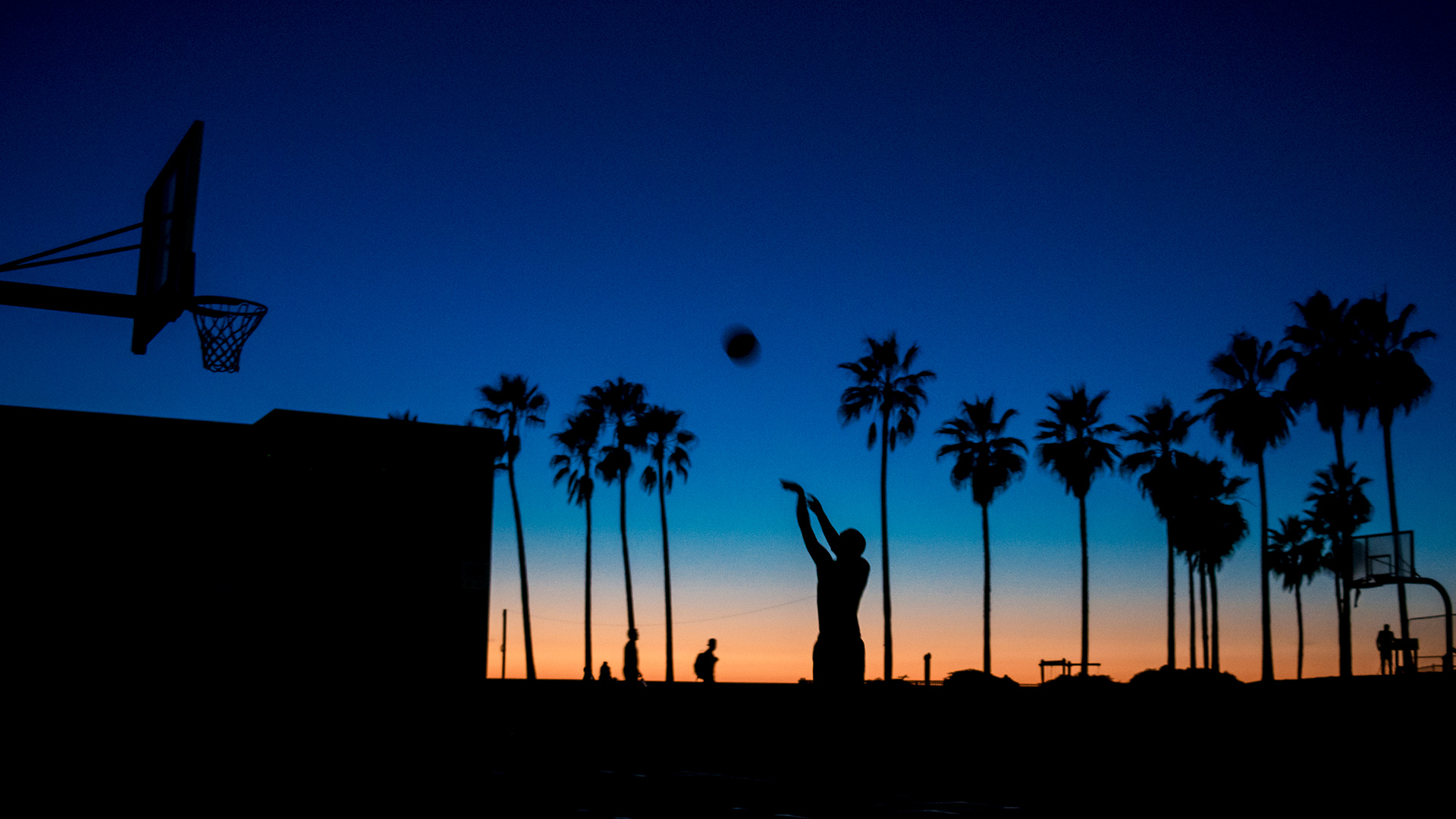 Basketball Court Sunset Wallpapers