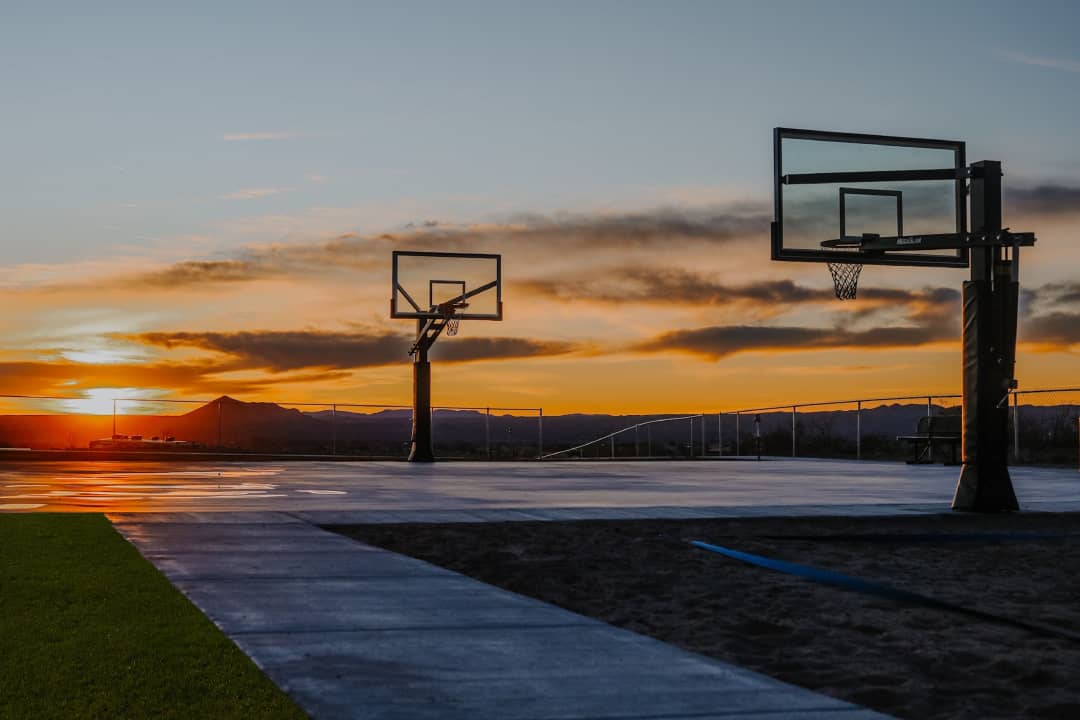 Basketball Court Sunset Wallpapers