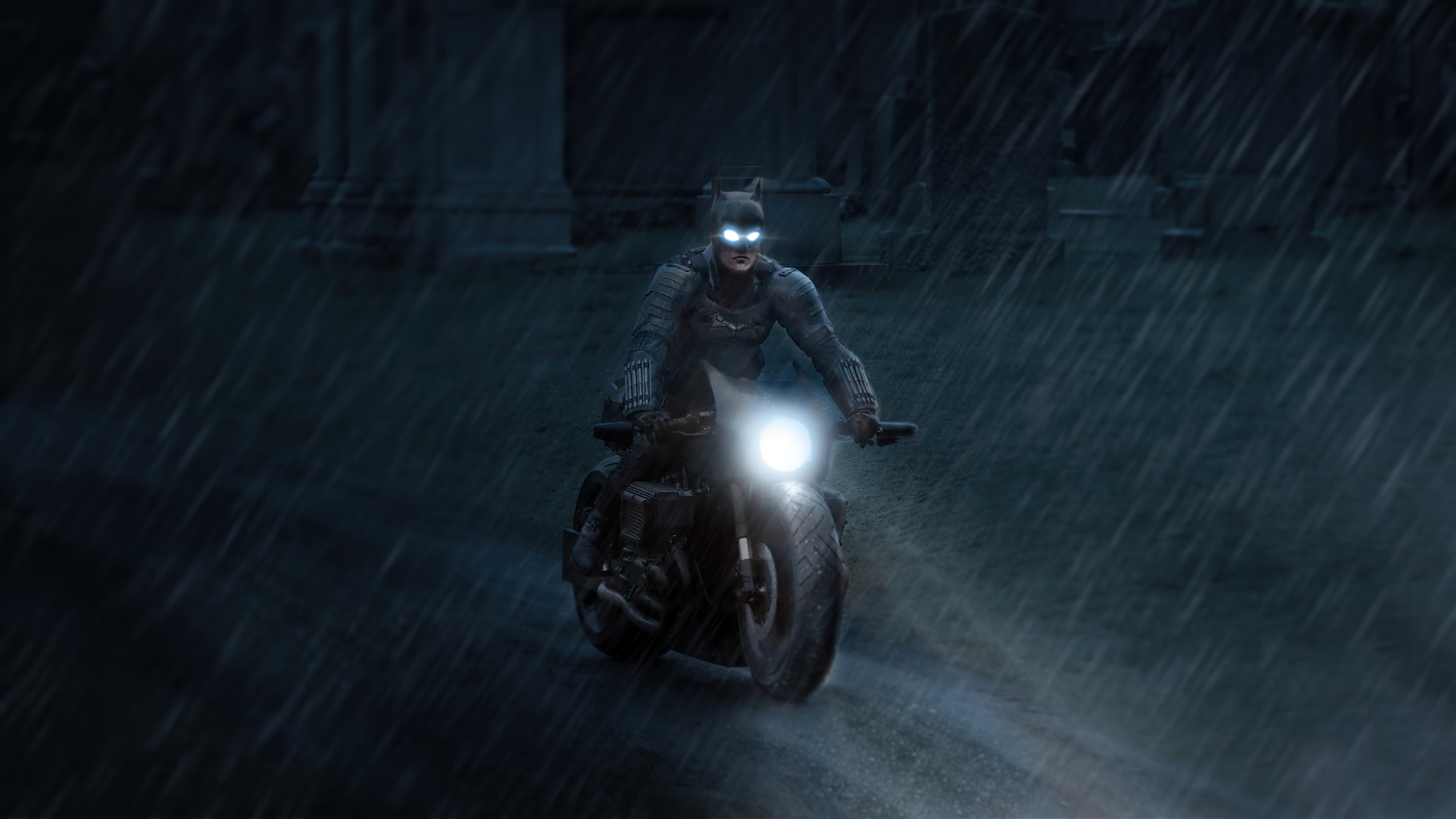 Batman 4K Motorcycle Art Wallpapers