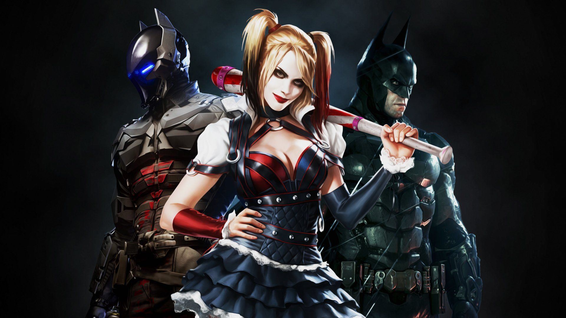 Batman And Harley Quinn Sci-Fi Movie Poster Wallpapers