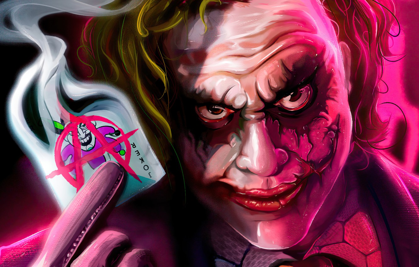 Batman And Joker Face Art Wallpapers