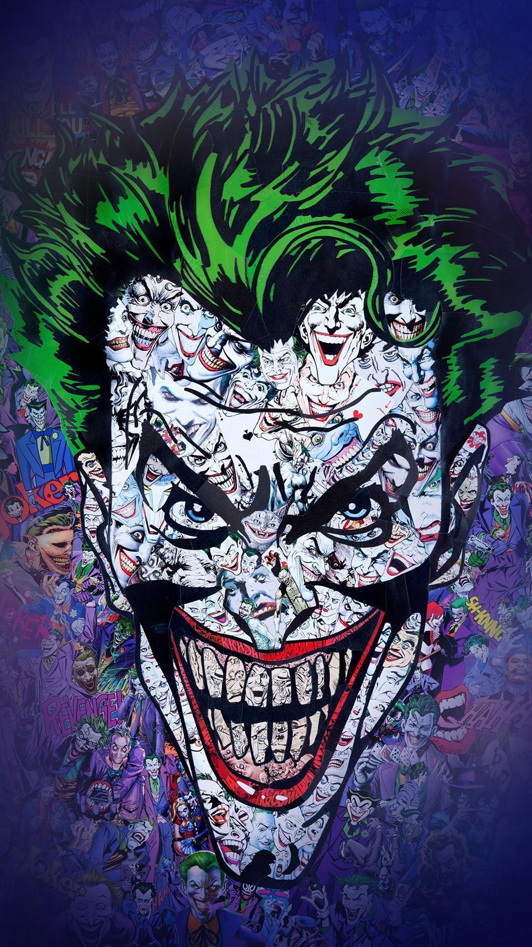 Batman And Joker Face Art Wallpapers