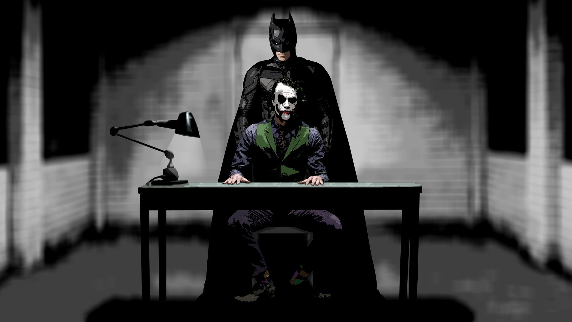 Batman And Joker Face Art Wallpapers