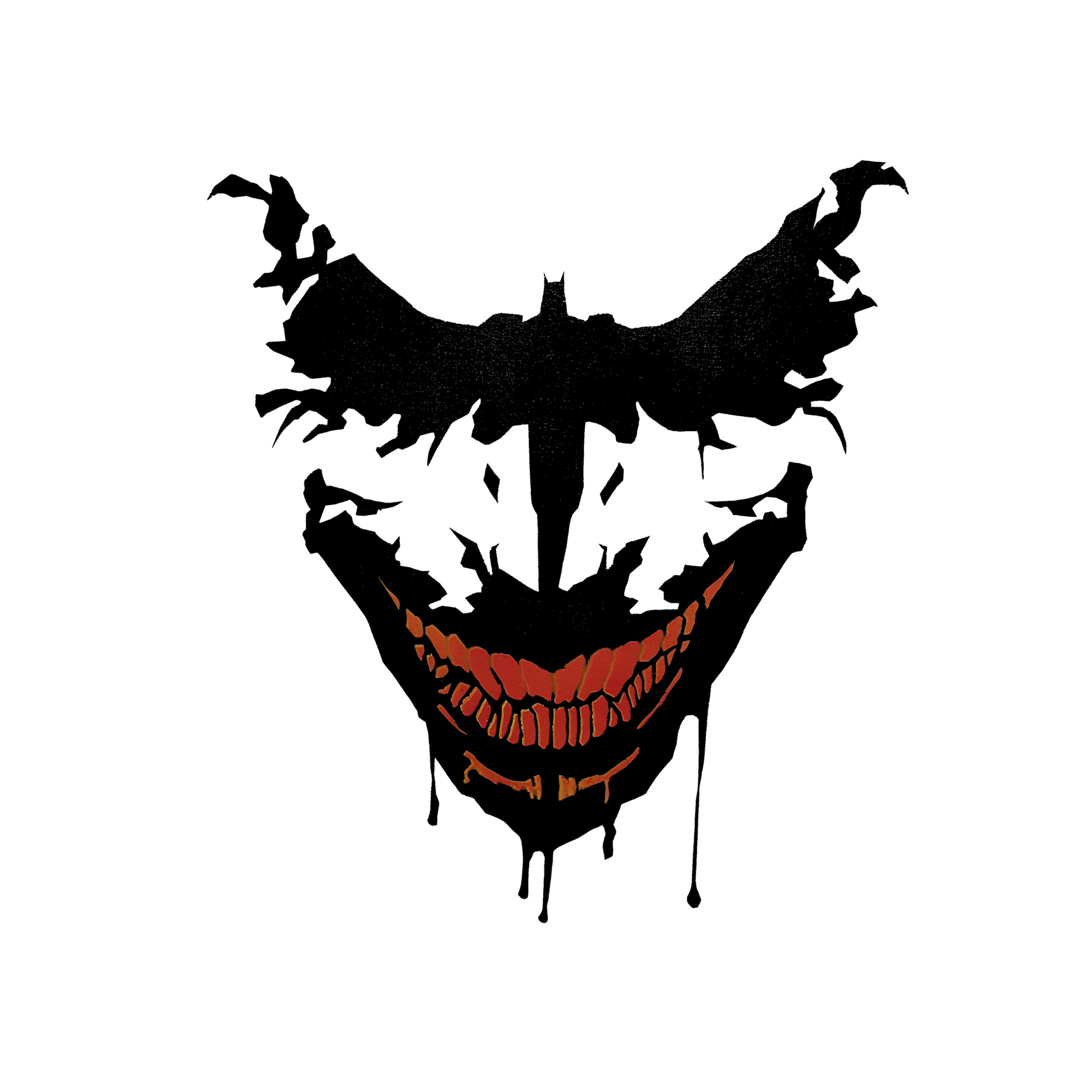 Batman And Joker Face Art Wallpapers