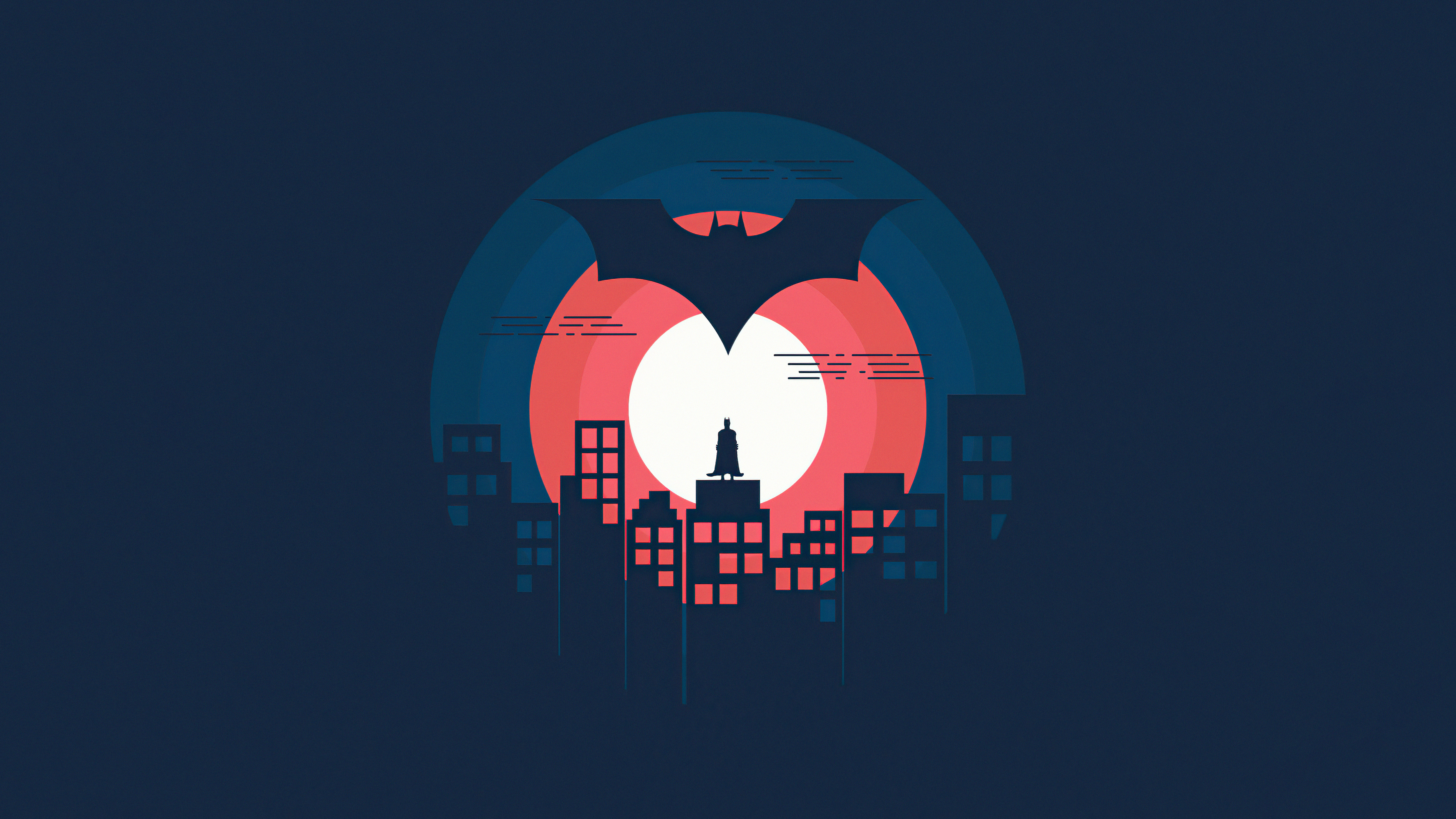 Batman Flat Design Minimal 5K Wallpapers