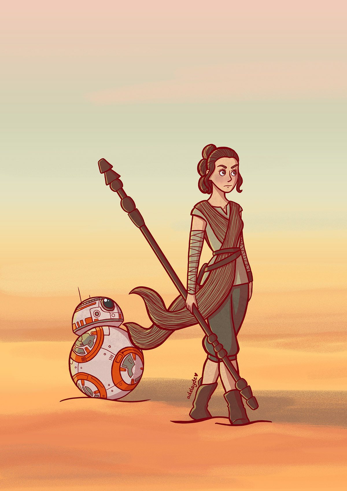 Bb8 And Rey Star Wars Artwork Wallpapers